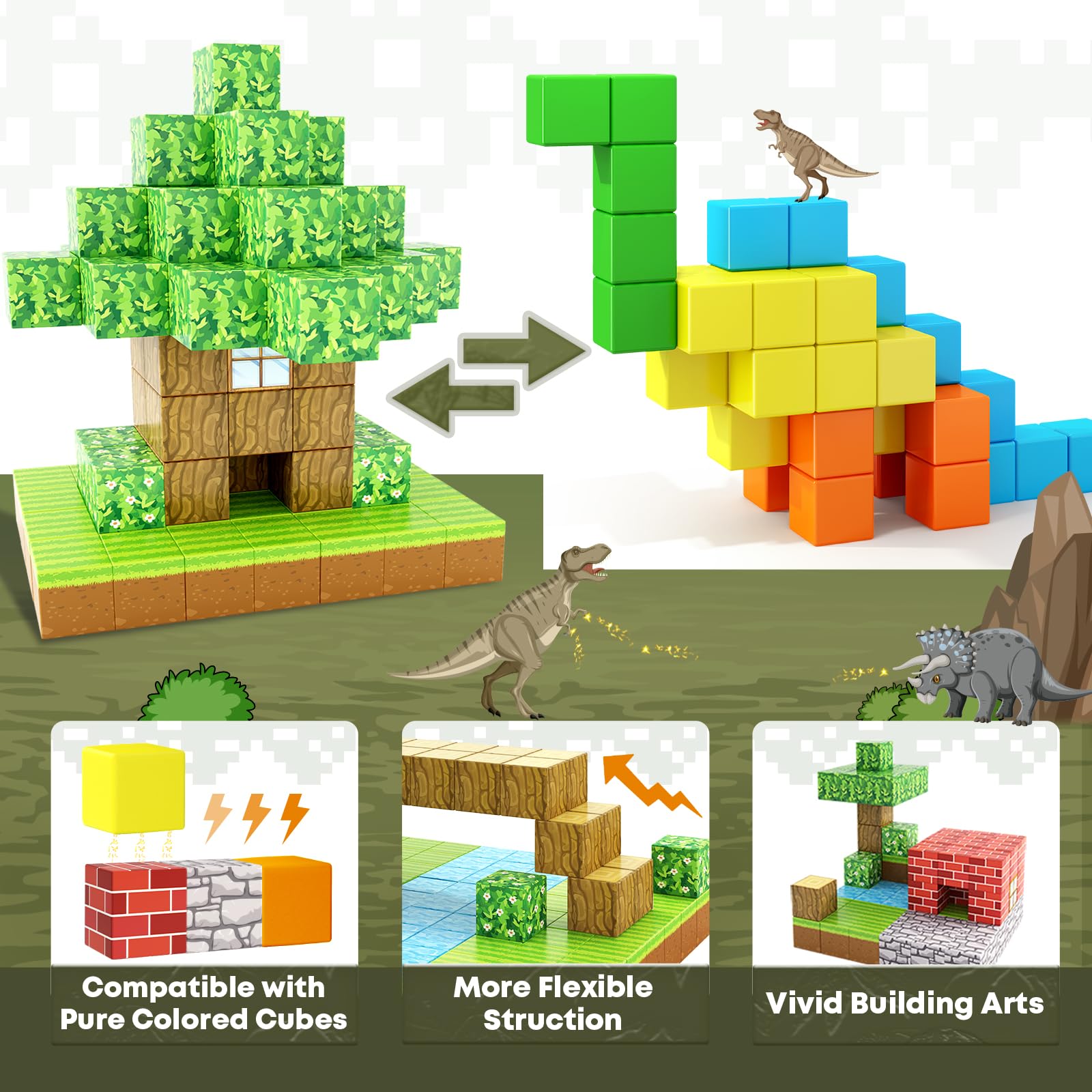 Foto 5 pulgar | Bloques Magnéticos Toylogy Build Mine Magnet World 48 Piezas - Venta Internacional