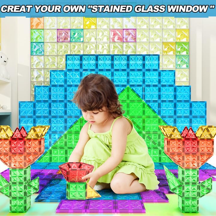 Foto 3 | Set De Iniciación Loovio Magnetic Tiles Con Vitral - Venta Internacional.