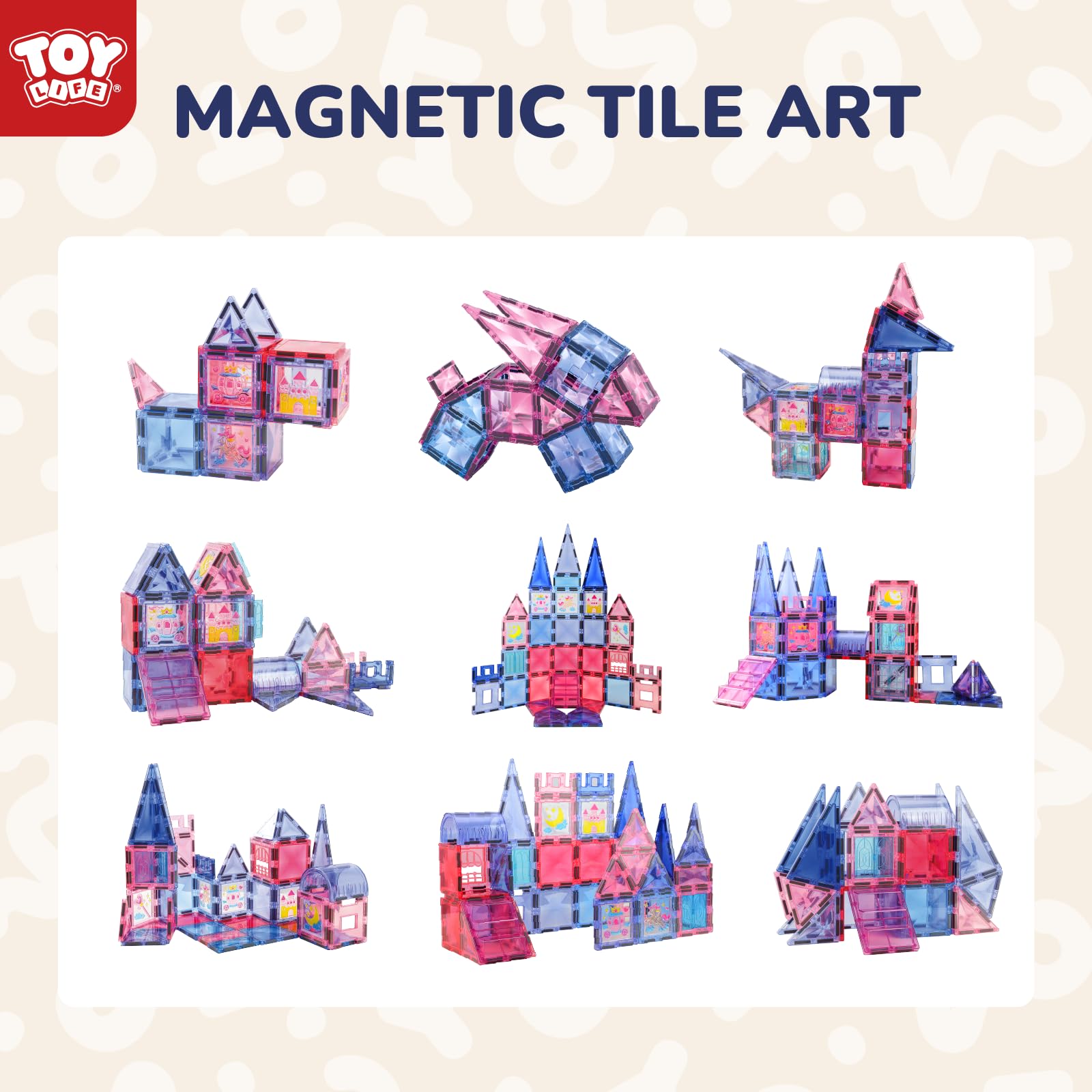 Foto 6 pulgar | Juego De Azulejos Magnéticos Toy Life Princess Castle, 68 Piezas, Más De 3 Años - Venta Internacional.