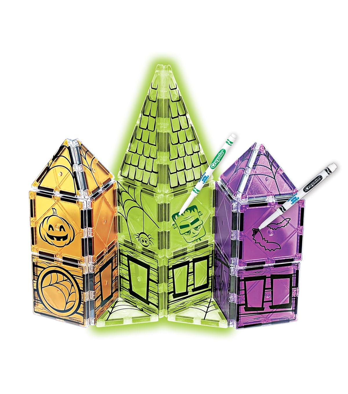 Foto 5 pulgar | Set De Azulejos Magnéticos Createon Crayola Halloween Glow Doodle - Venta Internacional.