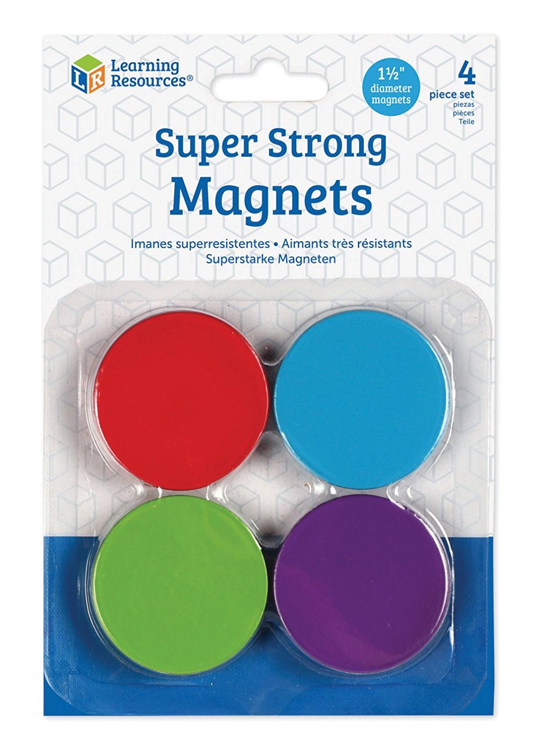 Magnet Learning Resources, Superfuerte, 4 Colores, 3,8 Cm De Diámetro. - Venta Internacional.