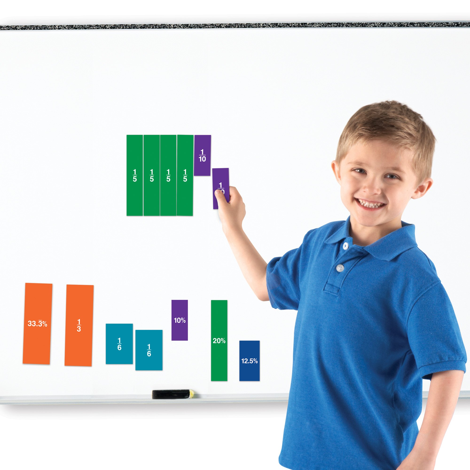 Foto 5 pulgar | Recursos De Aprendizaje De Fracciones Cuadradas Magnéticas 51 Piezas 6+ - Venta Internacional.
