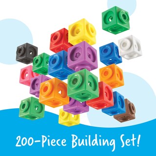 Foto 2 | Juego De 200 Unidades De Mathlink Cubes Big Builders Con Guía De Actividades - Venta Internacional.