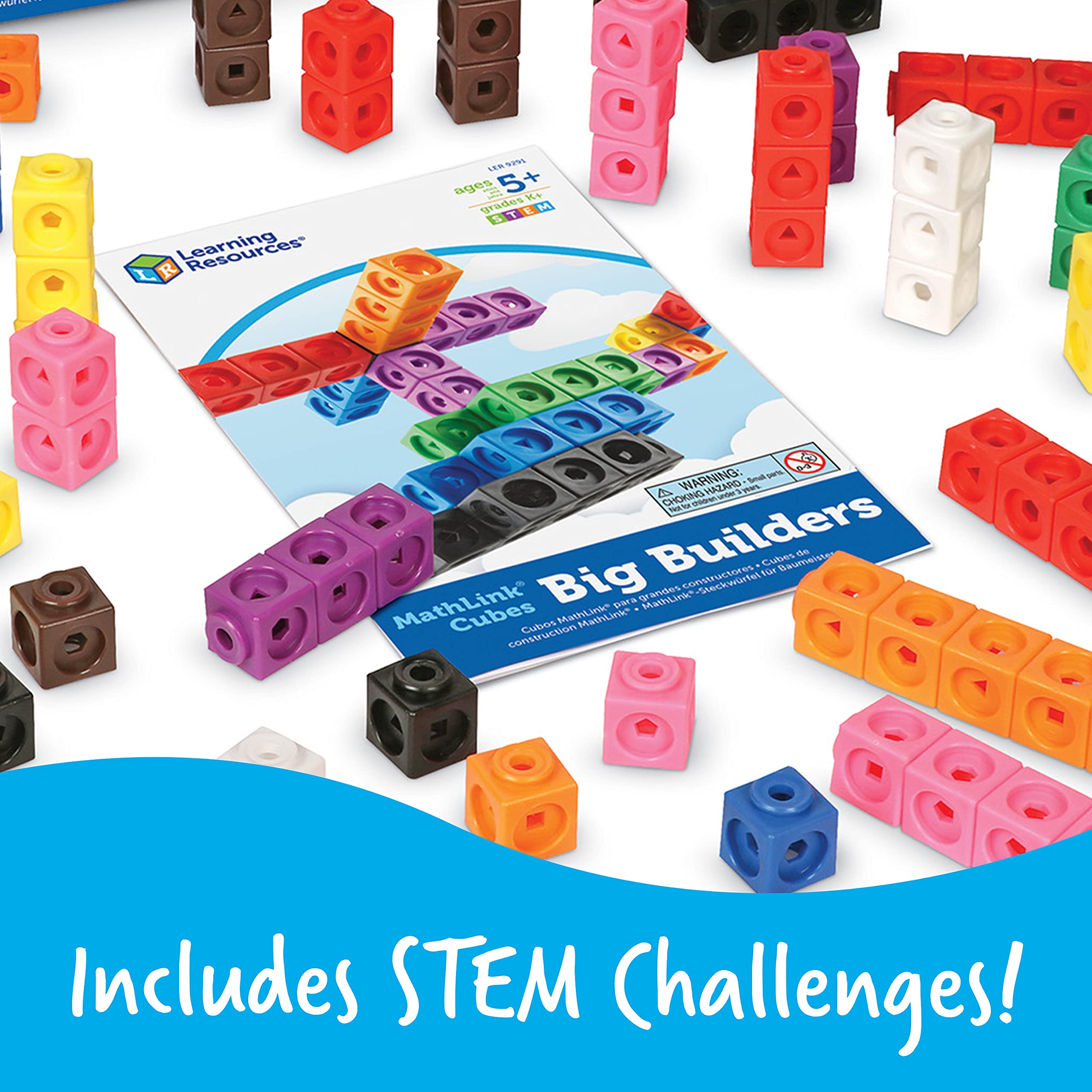 Foto 6 pulgar | Juego De 200 Unidades De Mathlink Cubes Big Builders Con Guía De Actividades - Venta Internacional.