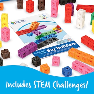 Foto 5 | Juego De 200 Unidades De Mathlink Cubes Big Builders Con Guía De Actividades - Venta Internacional.
