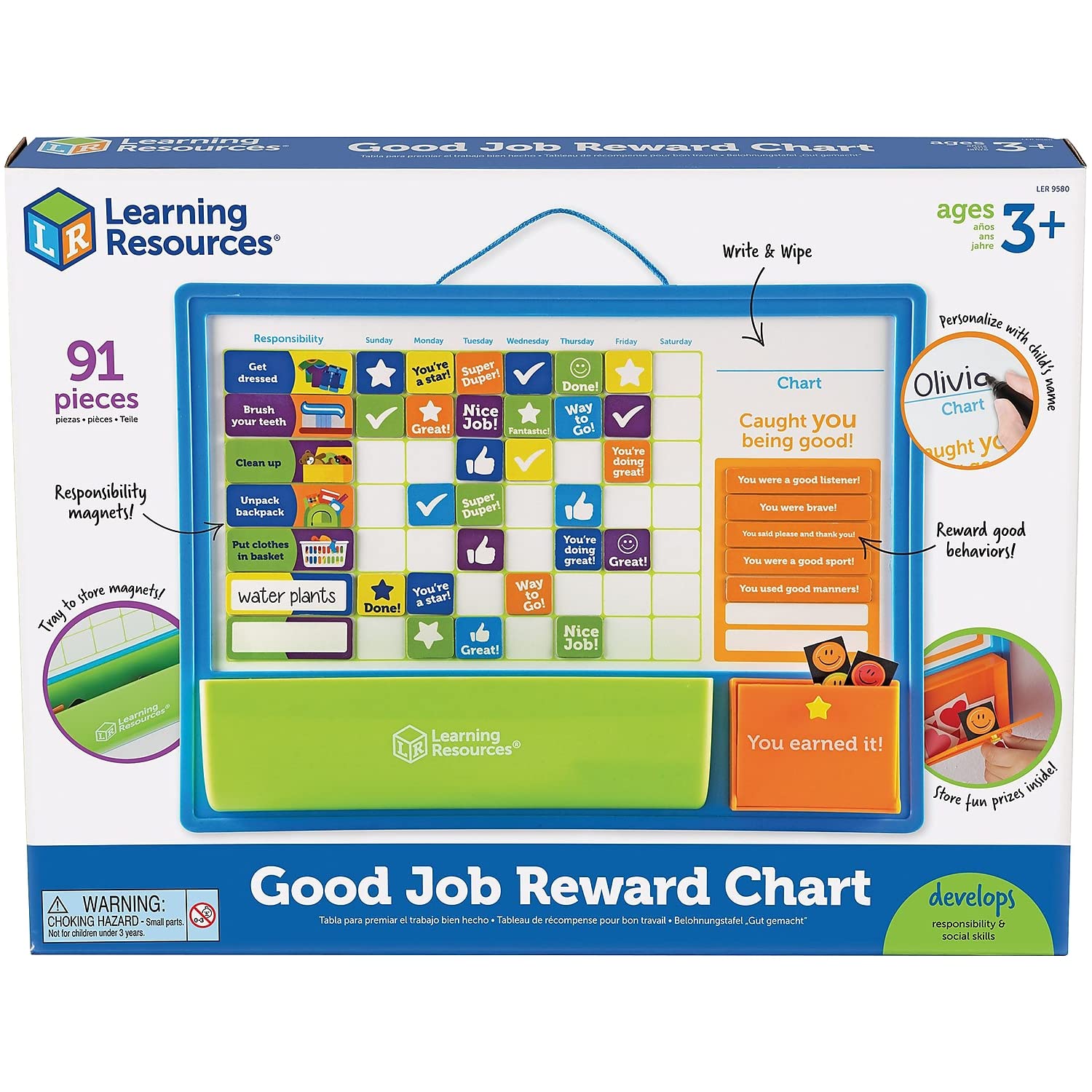 Foto 1 | Tabla De Recompensas Learning Resources Good Job 91 Piezas, Más De 3 Años - Venta Internacional.