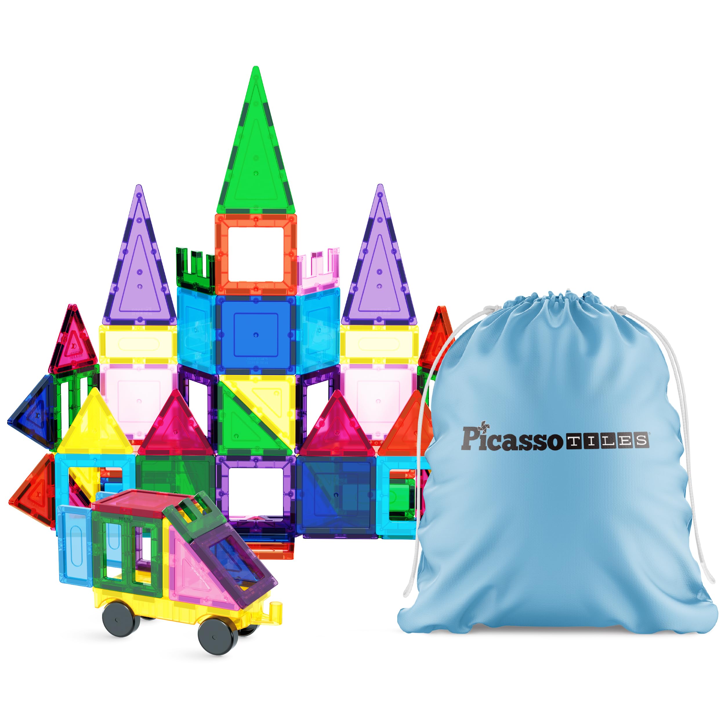 Bloques De Construcción Magnéticos Picassotiles Pc61 Con Base De Coche - Venta Internacional.