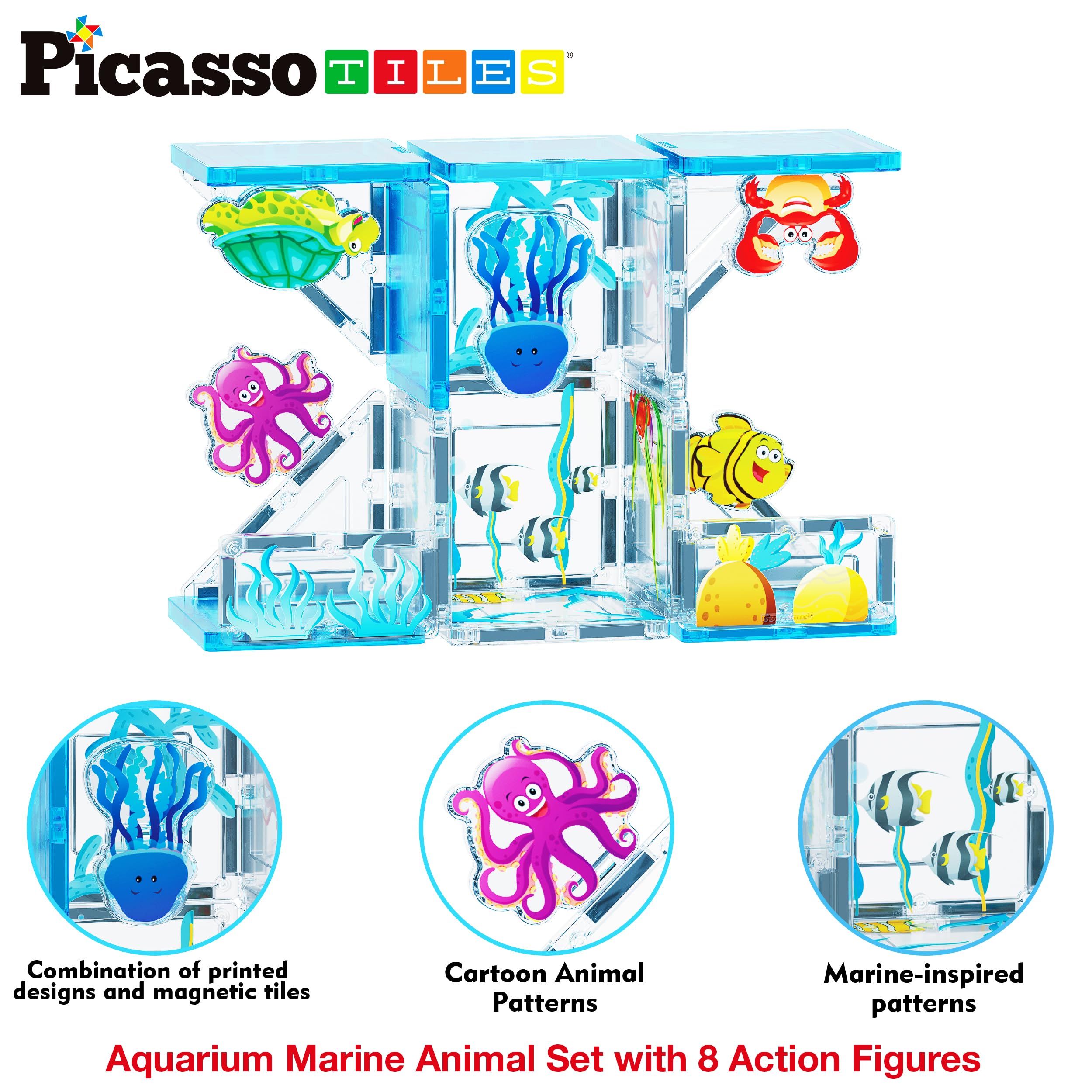 Foto 5 pulgar | Building Blocks Picassotiles Marine Animal World +3 Años - Venta Internacional.