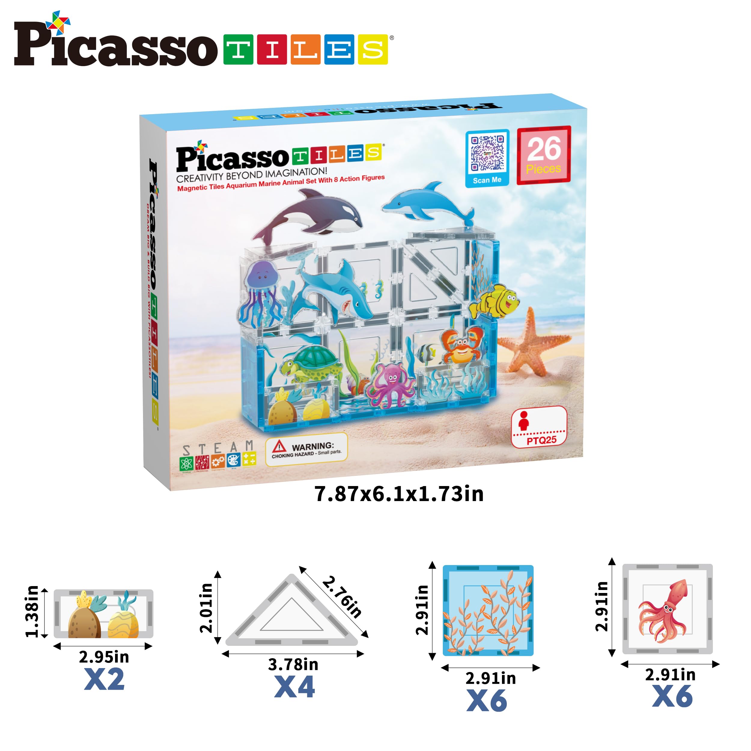 Foto 8 pulgar | Building Blocks Picassotiles Marine Animal World +3 Años - Venta Internacional.