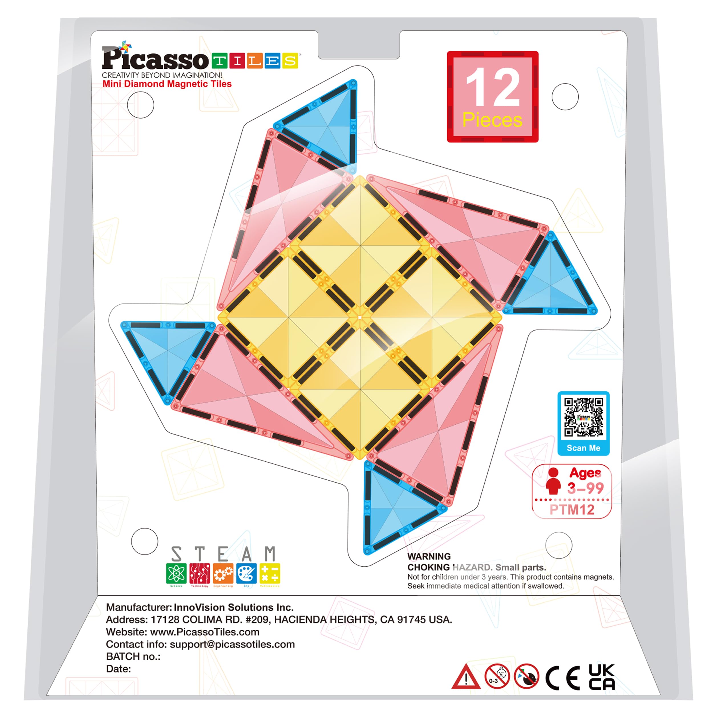 Bloques De Construcción Picassotiles Mini Diamond Series, 12 Unidades - Venta Internacional.