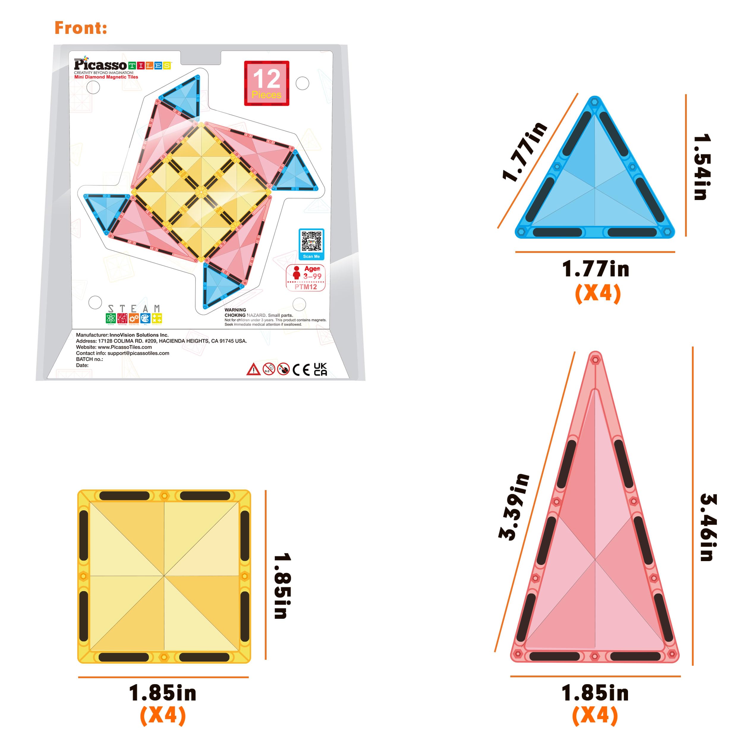 Foto 4 pulgar | Bloques De Construcción Picassotiles Mini Diamond Series, 12 Unidades - Venta Internacional.