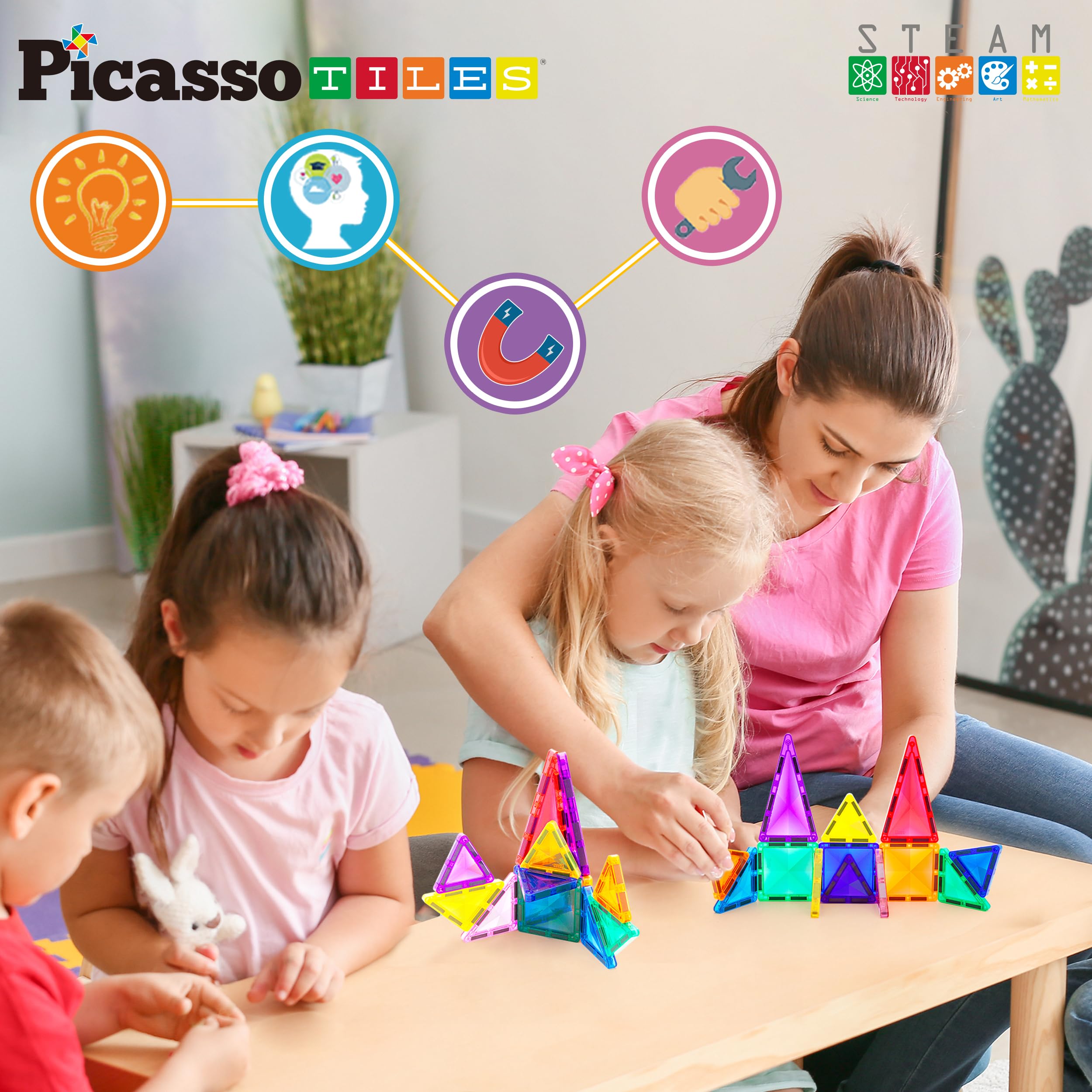 Foto 6 pulgar | Juego De Juguetes Building Blocks Picassotiles Travel Size Ptm13 - Venta Internacional.