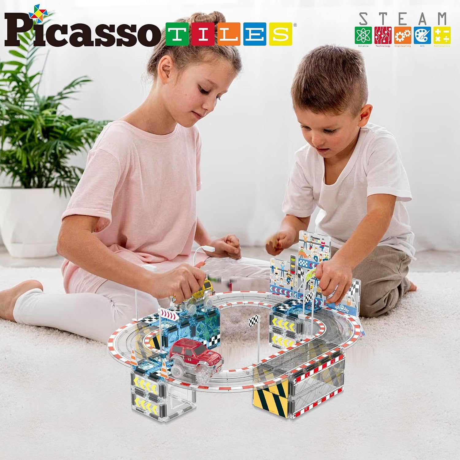 Foto 7 pulgar | Juguete De Construcción Picassotiles, Azulejo Magnético, Pista De Carreras - Venta Internacional.