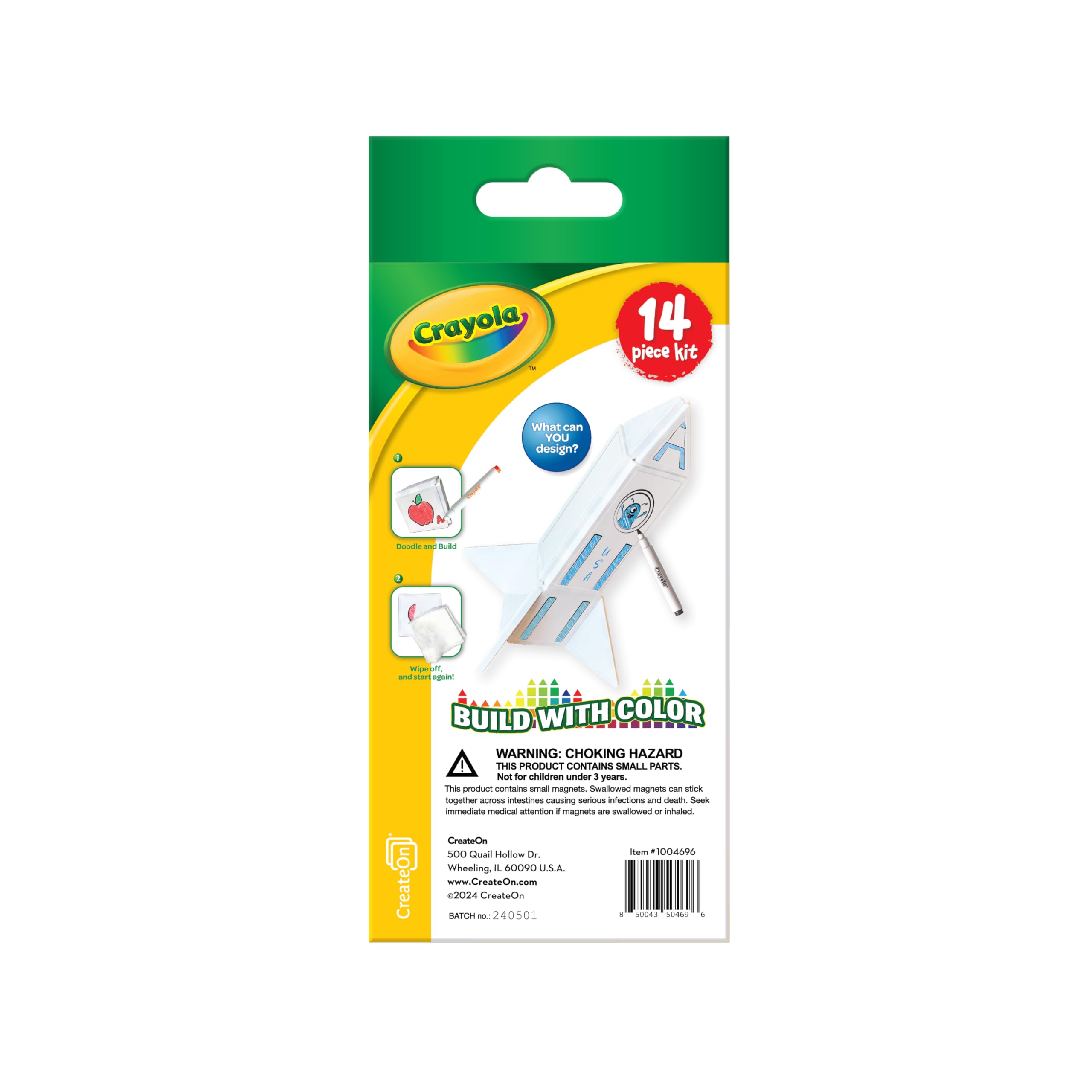 Foto 3 pulgar | Set De Construcción Magnético Createon Crayola Doodle Para Niños De Más De 3 Años - Venta Internacional.