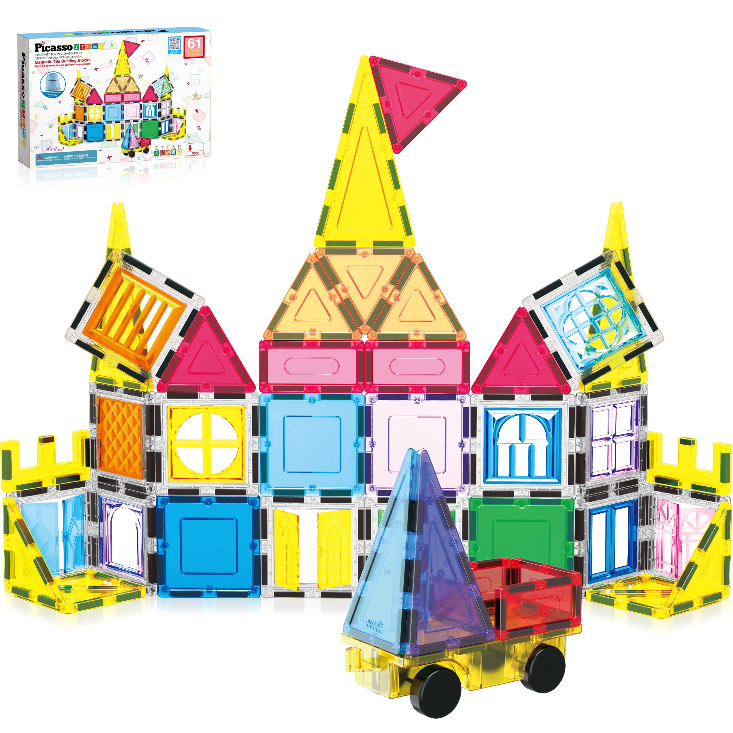 Juego de Bloques de Construcción Magnetic Tiles Picassotiles Pt05 61 Piezas - Venta Internacional