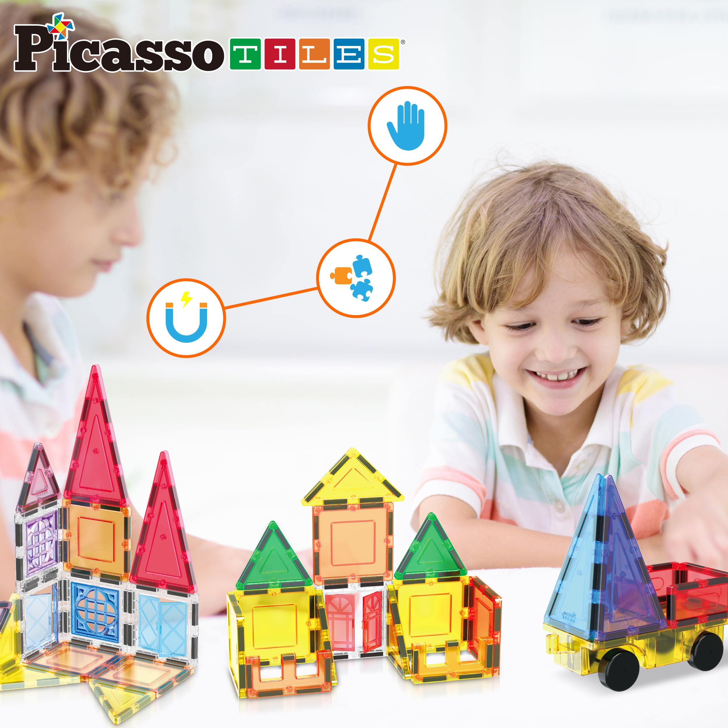 Foto 6 pulgar | Juego de Bloques de Construcción Magnetic Tiles Picassotiles Pt05 61 Piezas - Venta Internacional