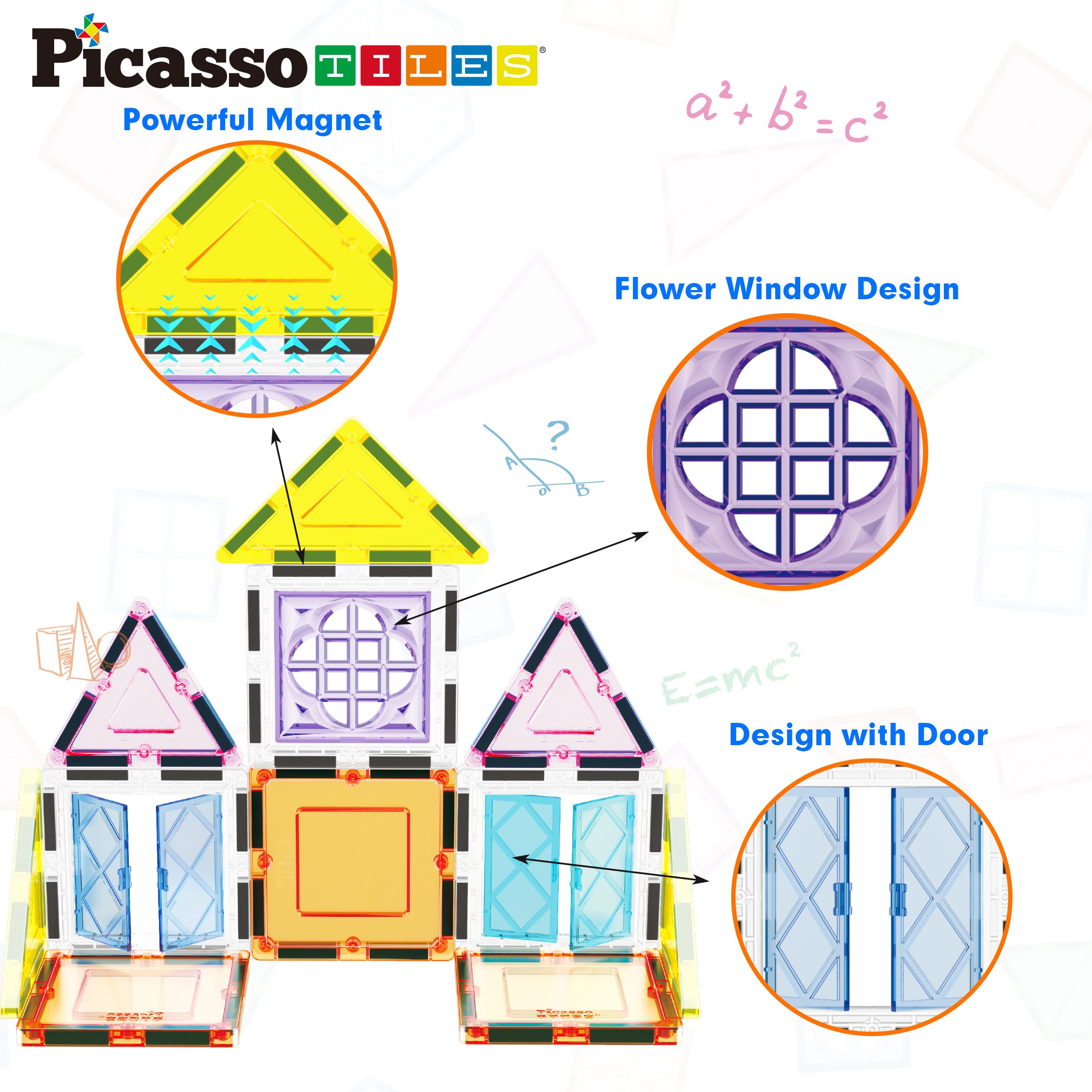 Foto 6 pulgar | Juego De Bloques De Construcción De Azulejos Magnéticos Picassotiles, Más De 110 Ideas - Venta Internacional.
