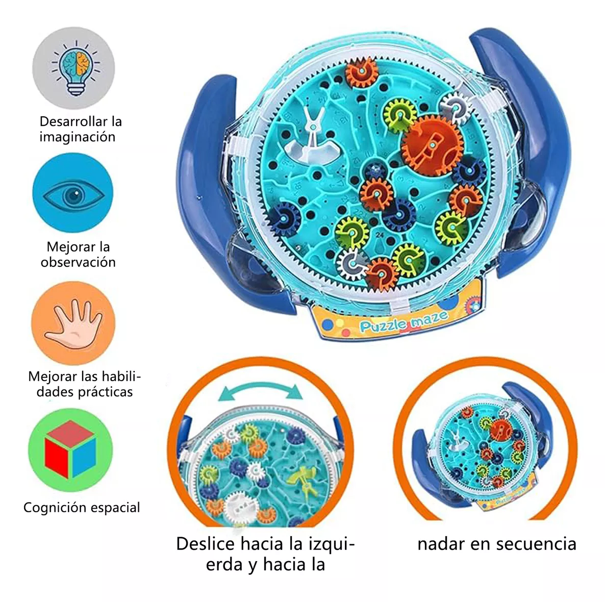 Foto 4 pulgar | Juguete Educativo Laberinto de Pinball Azul para Niños