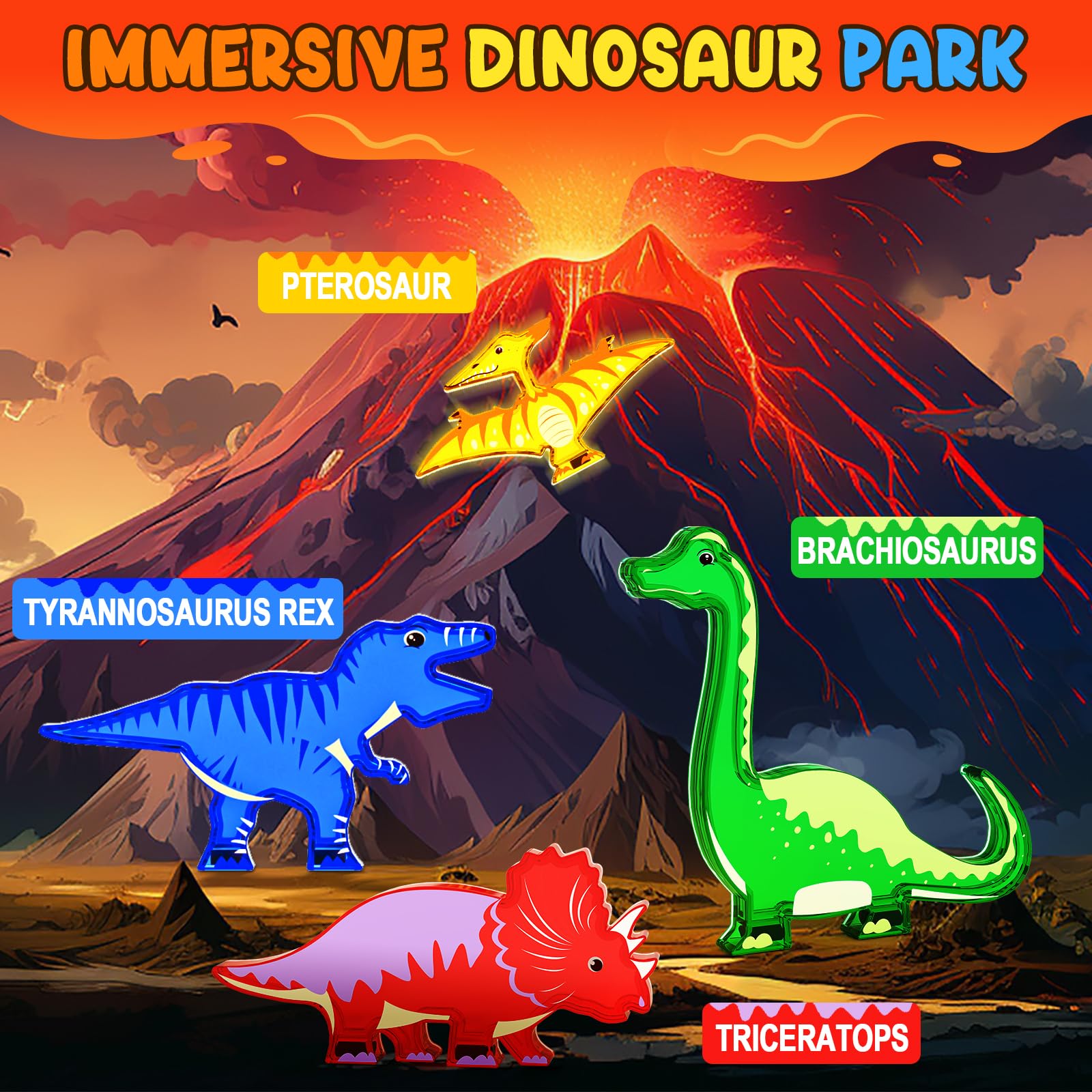 Foto 3 pulgar | Bloques De Construcción Magnéticos Coodoo Dinosaur Toys Para Más De 3 Años - Venta Internacional.