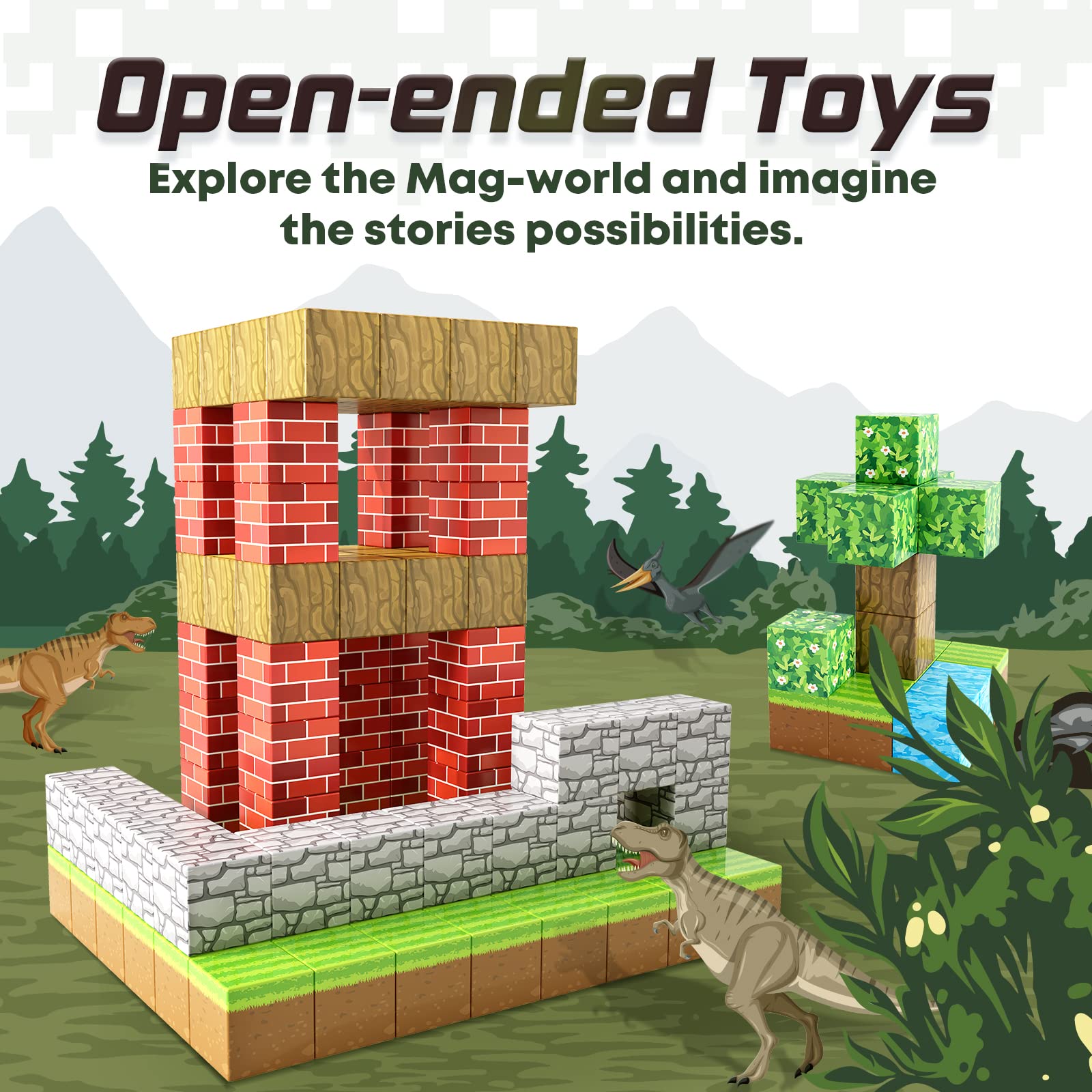 Foto 2 | Bloques Magnéticos Toylogy Build Mine Magnet World Con 48 Piezas - Venta Internacional.