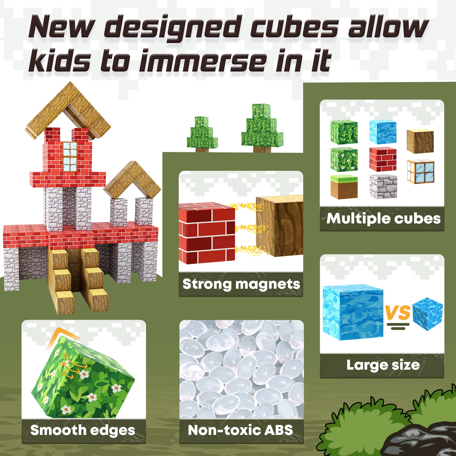 Foto 6 | Bloques Magnéticos Toylogy Build Mine Magnet World Con 48 Piezas - Venta Internacional.