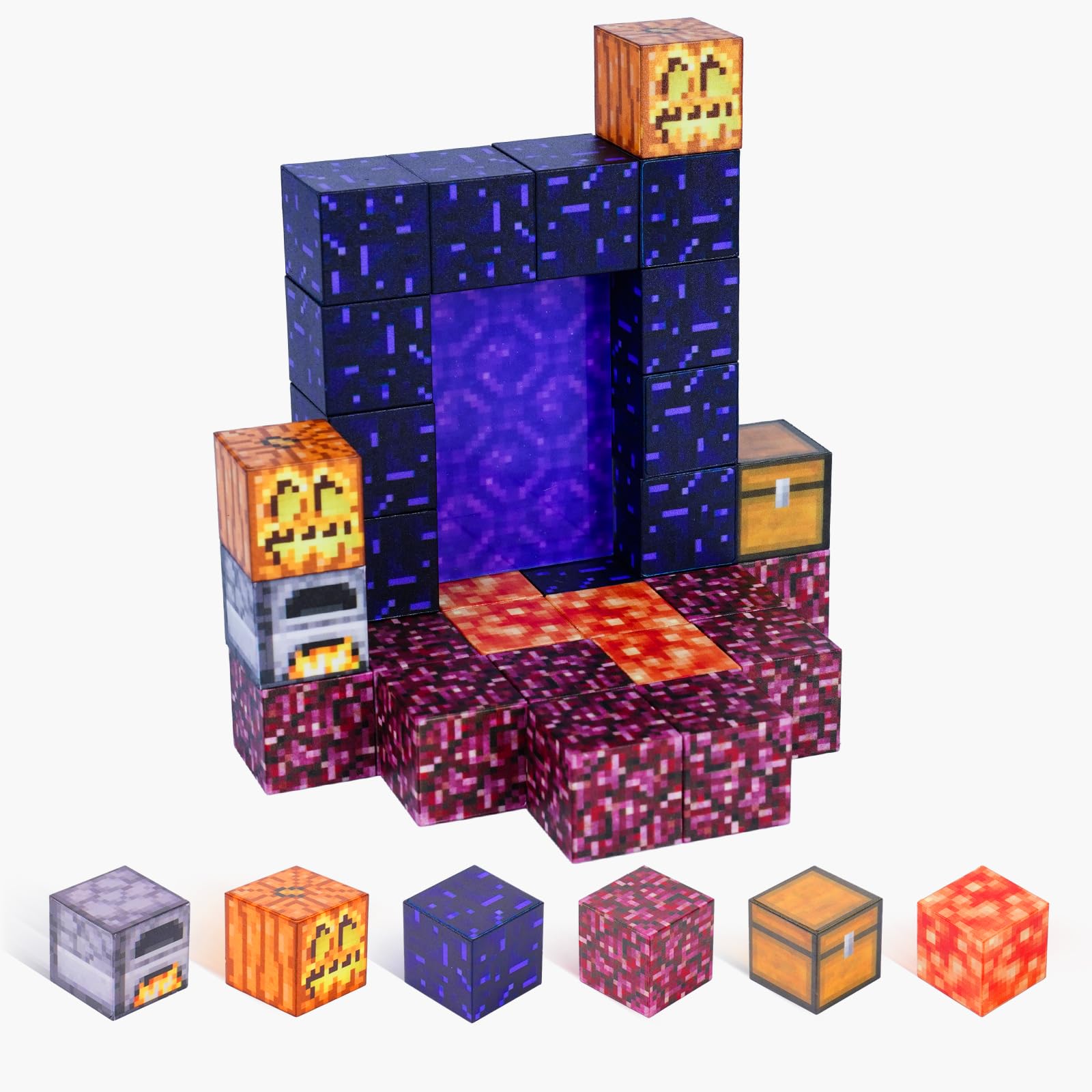 Bloques Magnéticos Kuabuqu Build Mine World, 32 Unidades, Para Niños De 3 A 10 Años - Venta Internacional.