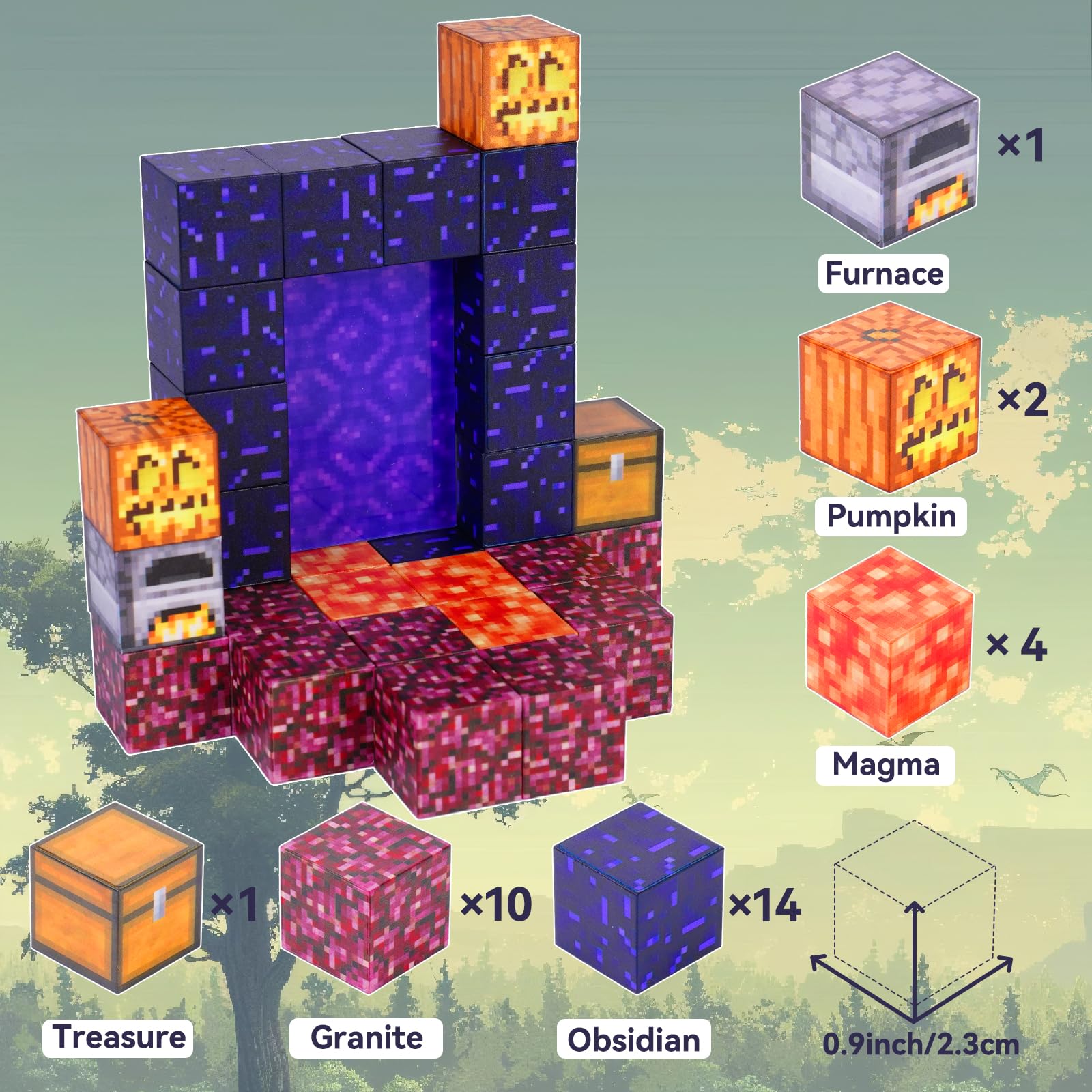 Foto 5 | Bloques Magnéticos Kuabuqu Build Mine World, 32 Unidades, Para Niños De 3 A 10 Años - Venta Internacional.