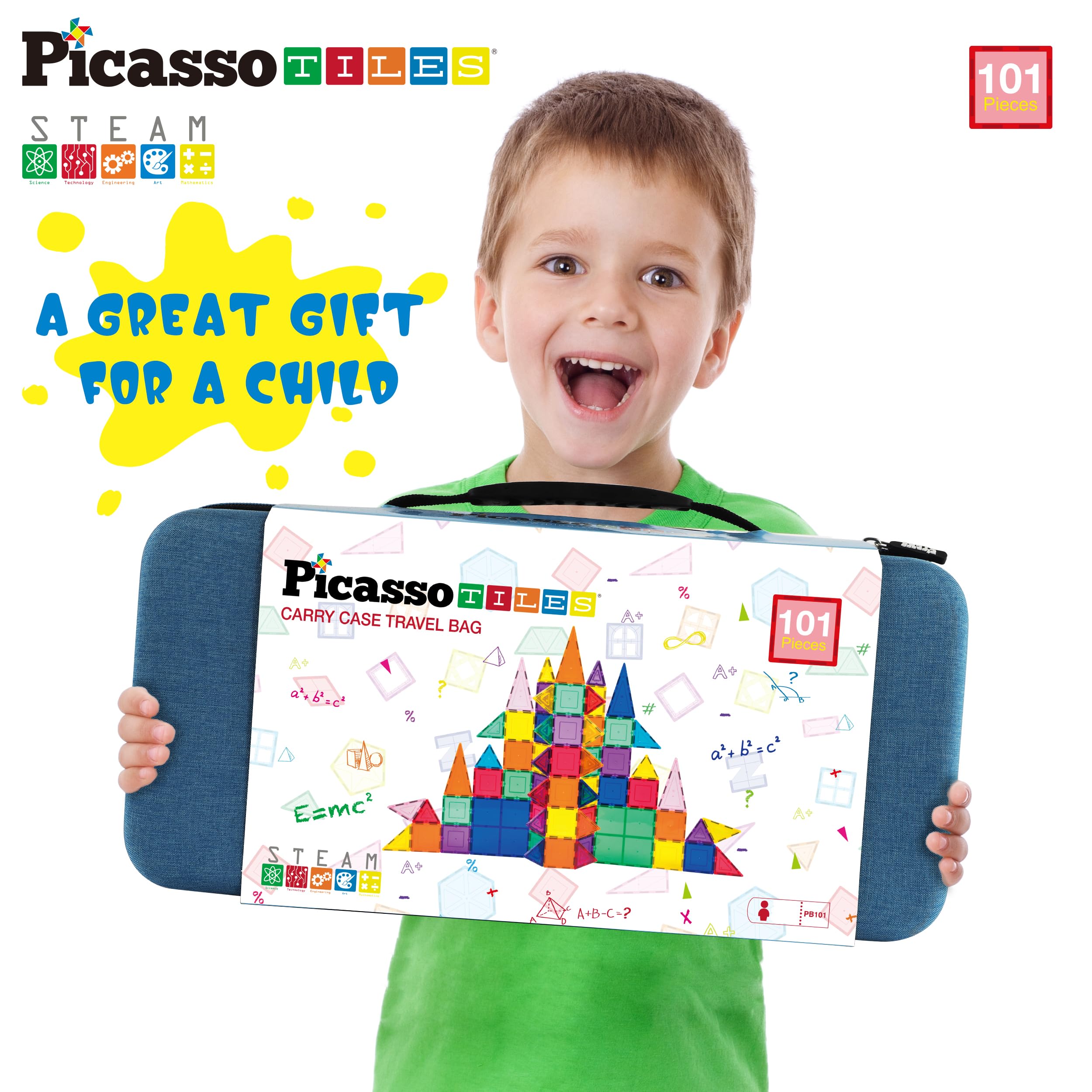 Foto 5 pulgar | Juego De Bloques De Construcción Magnéticos Picassotiles, 101 Piezas Con Estuche - Venta Internacional.