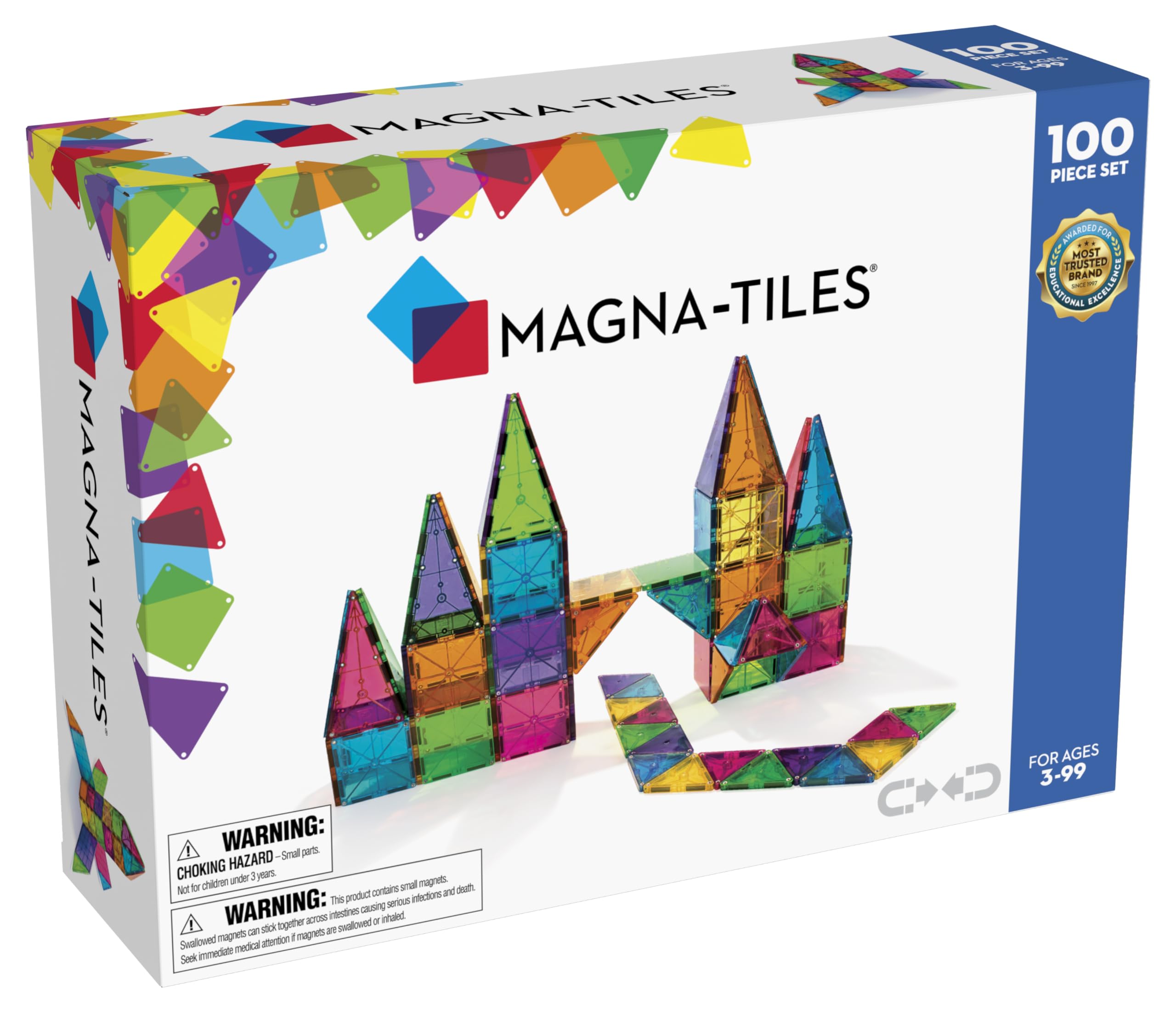 Foto 2 pulgar | Set De Construcción Magnética Magna Tiles Classic 100 Piezas - Venta Internacional.