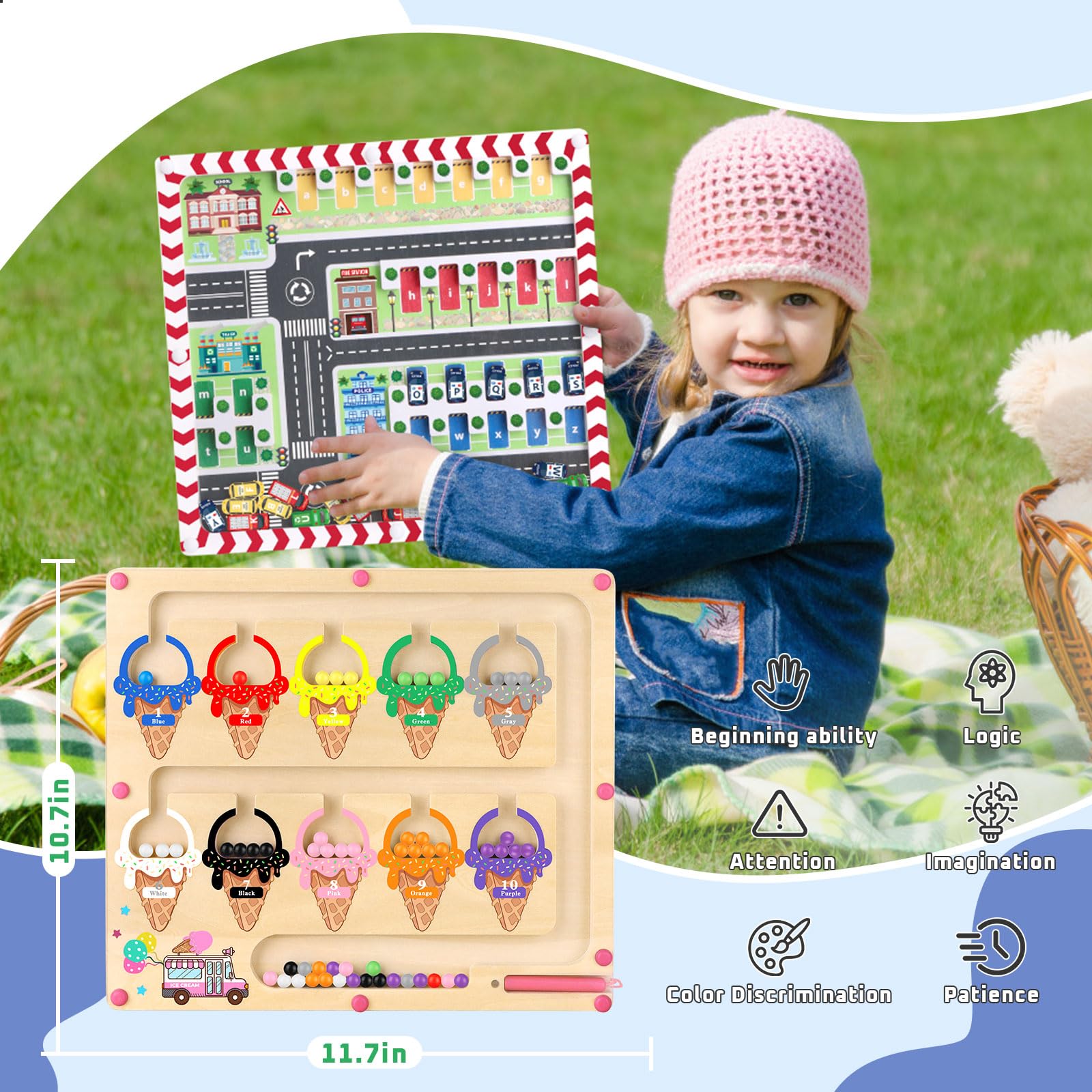 Foto 6 | Laberinto Magnético de Colores y Números Syahro para Niños- Venta Internacional