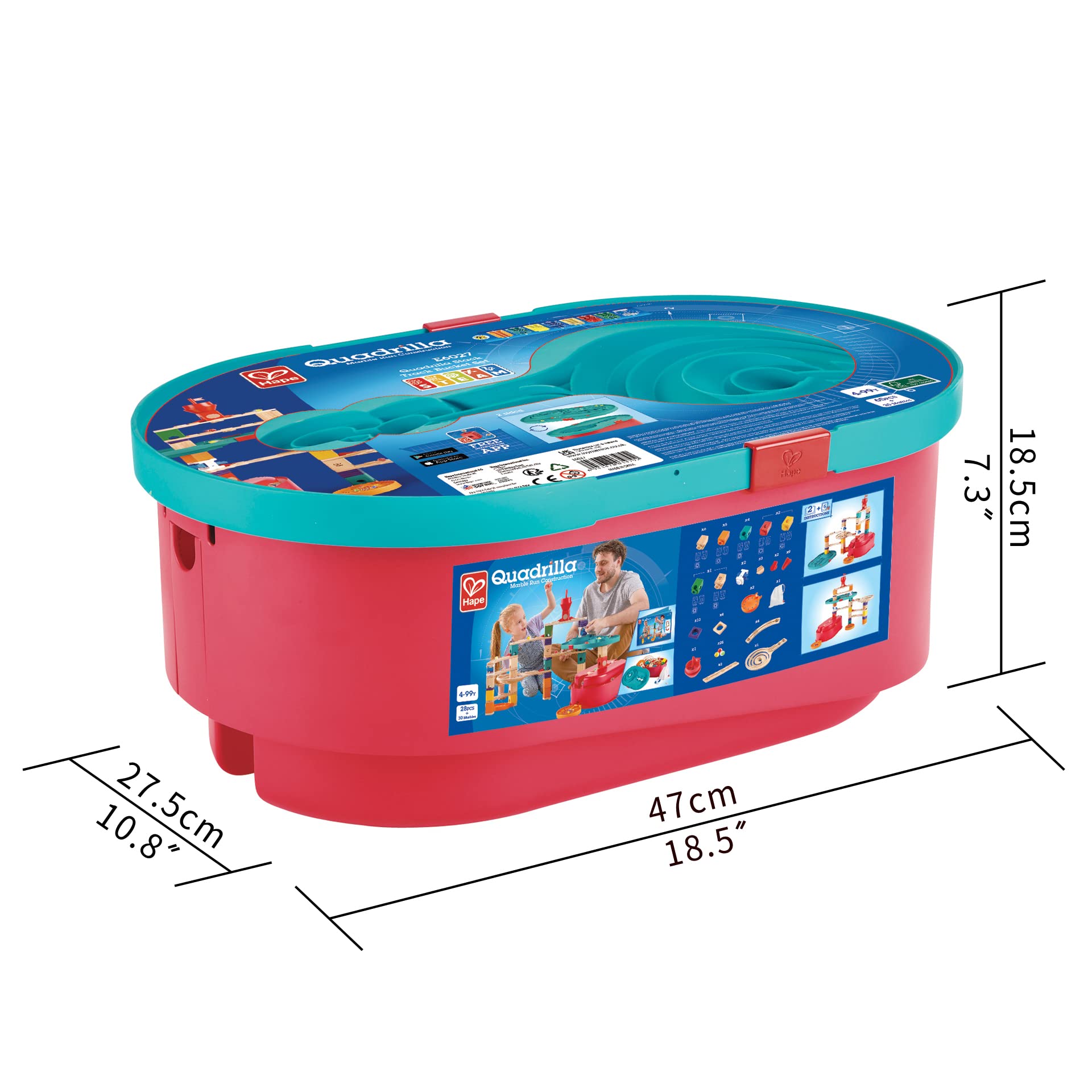 Foto 4 | Set De Construcción Hape Quadrilla Stack Track 90 Piezas +4 Años - Venta Internacional.