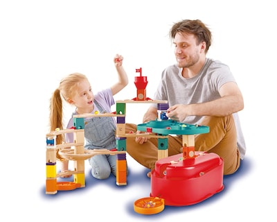 Foto 5 | Set De Construcción Hape Quadrilla Stack Track 90 Piezas +4 Años - Venta Internacional.