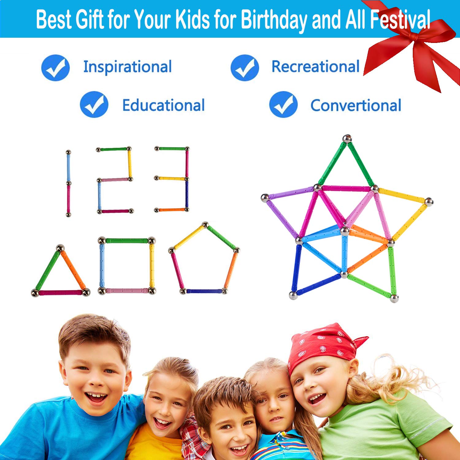 Foto 3 pulgar | Juego De Bloques Magnéticos Para Construir, 310 Unidades, Para Niños Y Adultos - Venta Internacional.