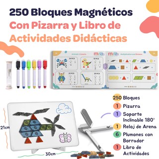 Foto 2 | Set De Bloques De Construcción Con Soporte Magnético Mini Minds - Venta Internacional.