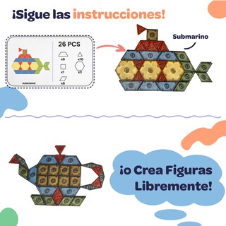 Foto 7 | Set De Bloques De Construcción Con Soporte Magnético Mini Minds - Venta Internacional.