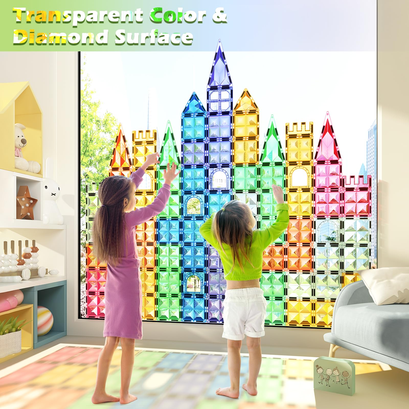 Foto 7 | Bloques De Construcción Magnéticos Toy Soyee Kids De 3 A 8 Años Con Azulejos - Venta Internacional.