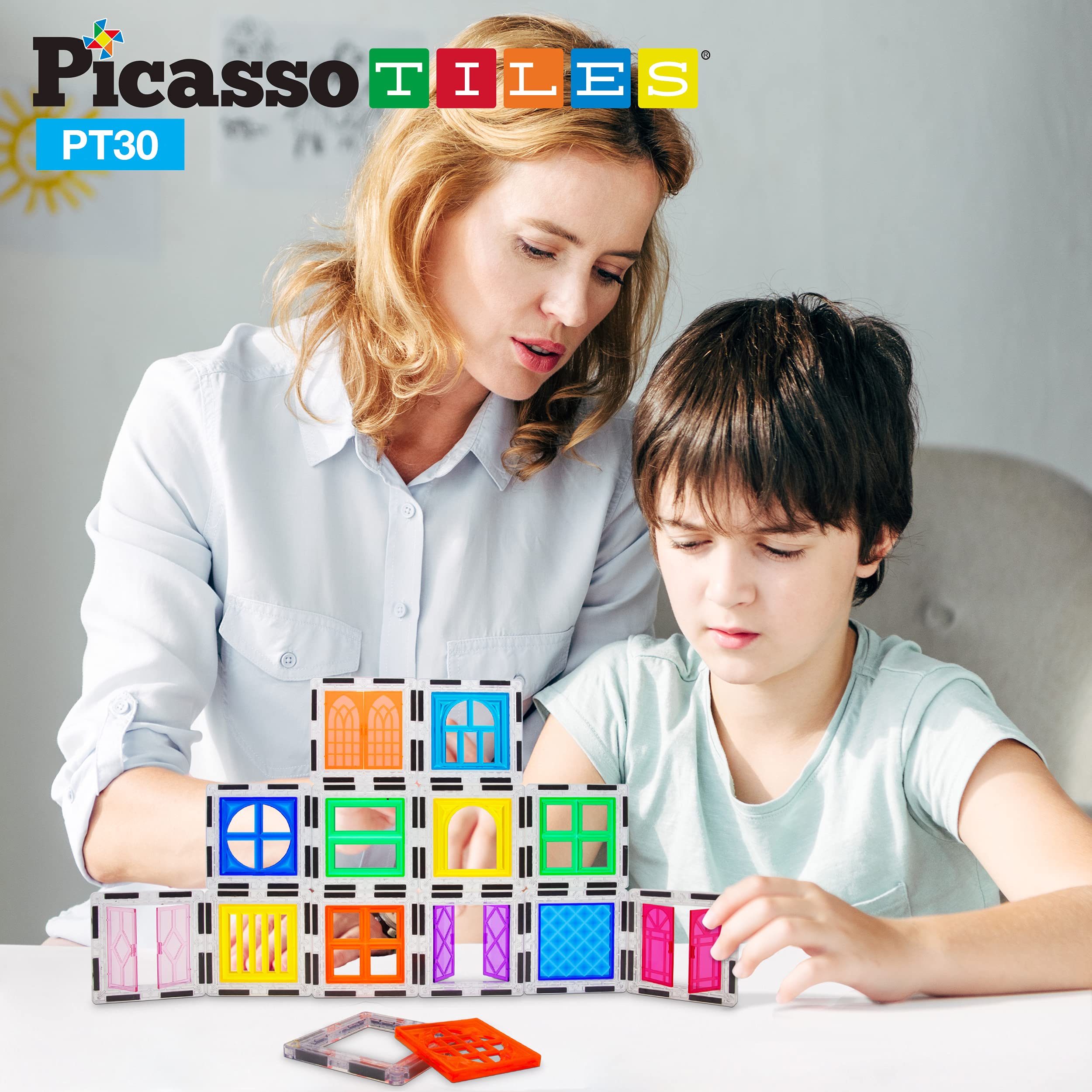 Foto 2 | Bloques Magnéticos Picassotiles Pt30 Para Ventanas Y Puertas, Juego De 30 Piezas - Venta Internacional.