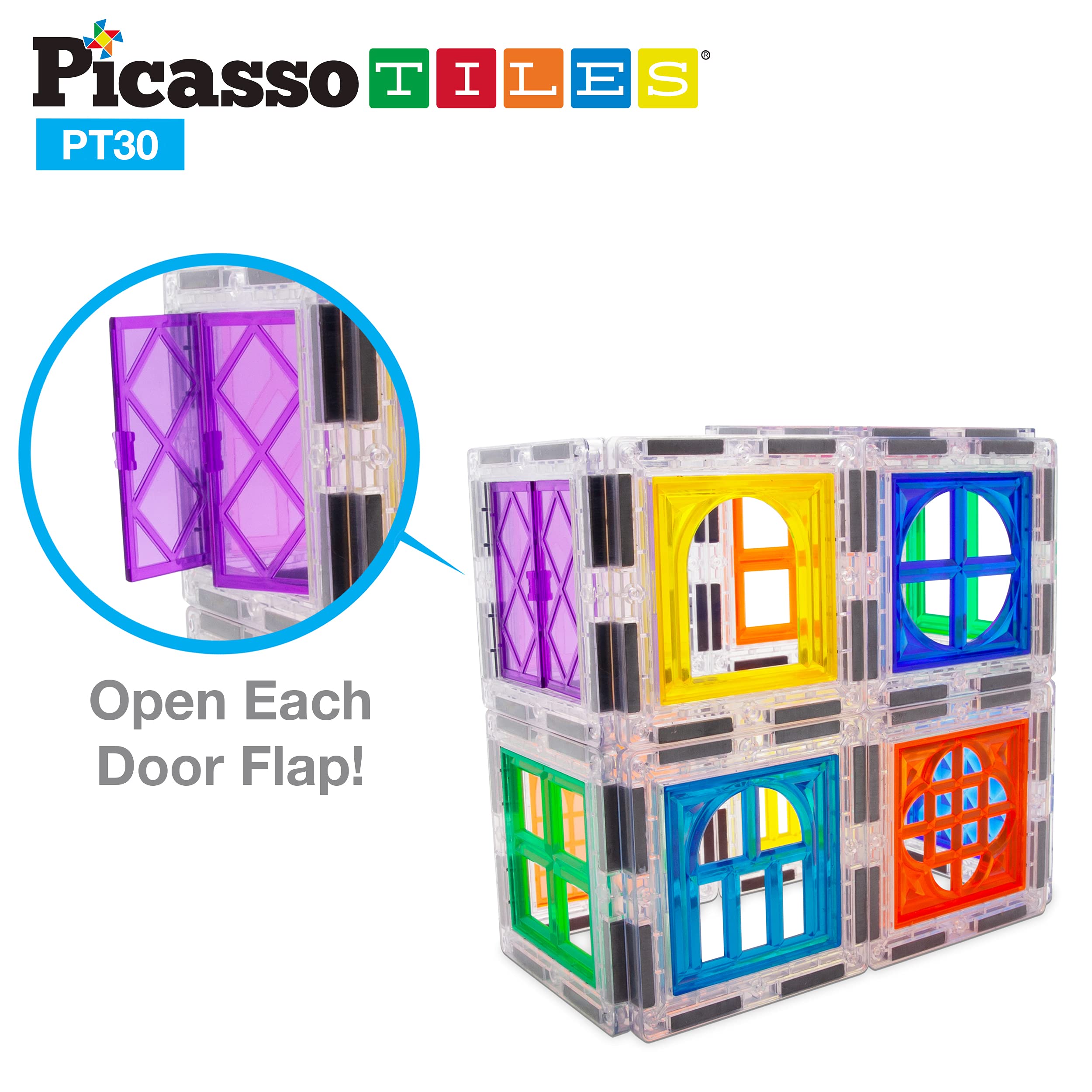 Foto 6 pulgar | Bloques Magnéticos Picassotiles Pt30 Para Ventanas Y Puertas, Juego De 30 Piezas - Venta Internacional.