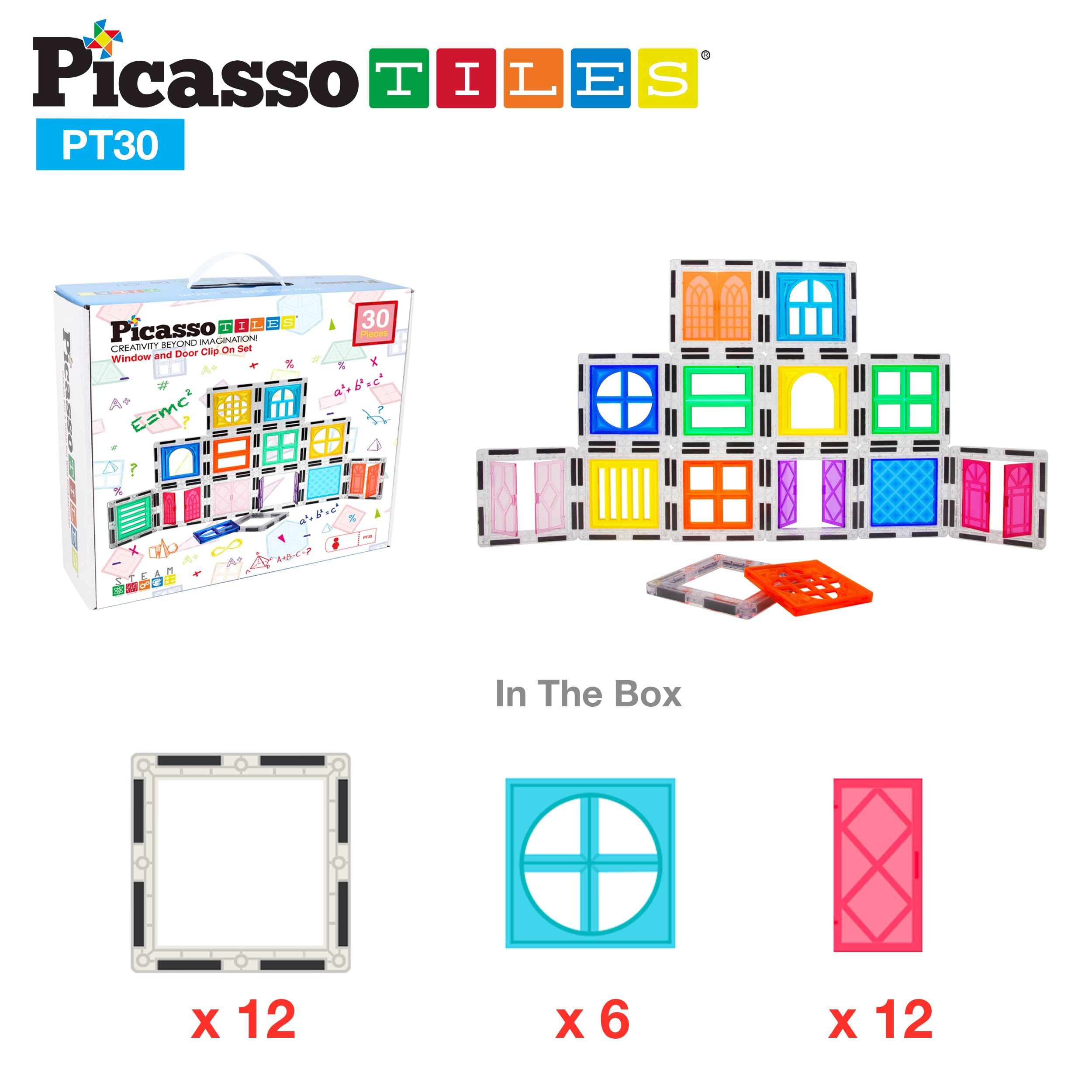Foto 7 pulgar | Bloques Magnéticos Picassotiles Pt30 Para Ventanas Y Puertas, Juego De 30 Piezas - Venta Internacional.