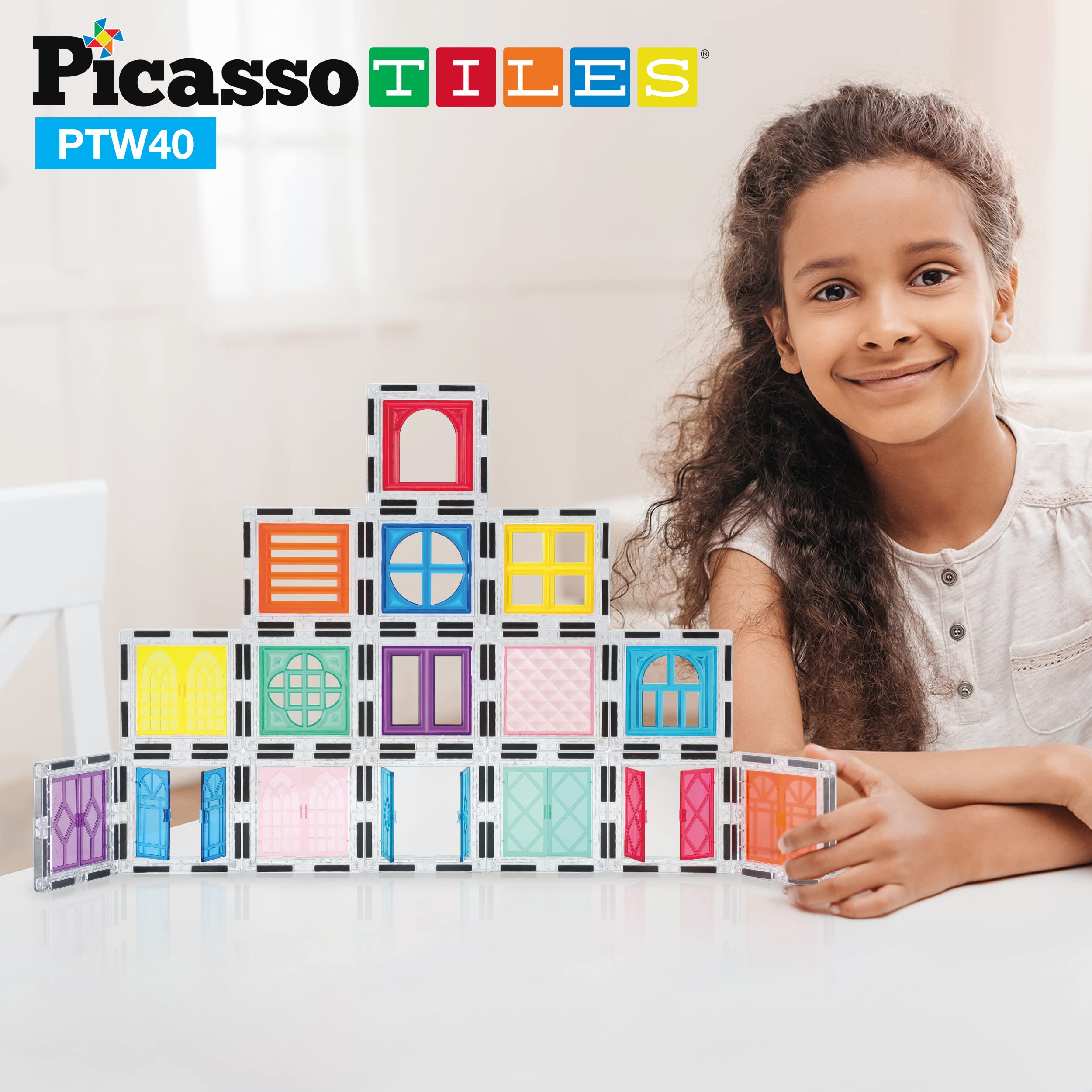 Foto 2 | Set De Expansión Magnético Para Ventanas Y Puertas Con Clip Picassotiles Ptw40 - Venta Internacional.