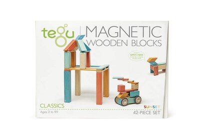 Foto 1 | Juego De Bloques Magnéticos De Madera Tegu Sunset 42 Piezas De 1 A 99 Años - Venta Internacional.