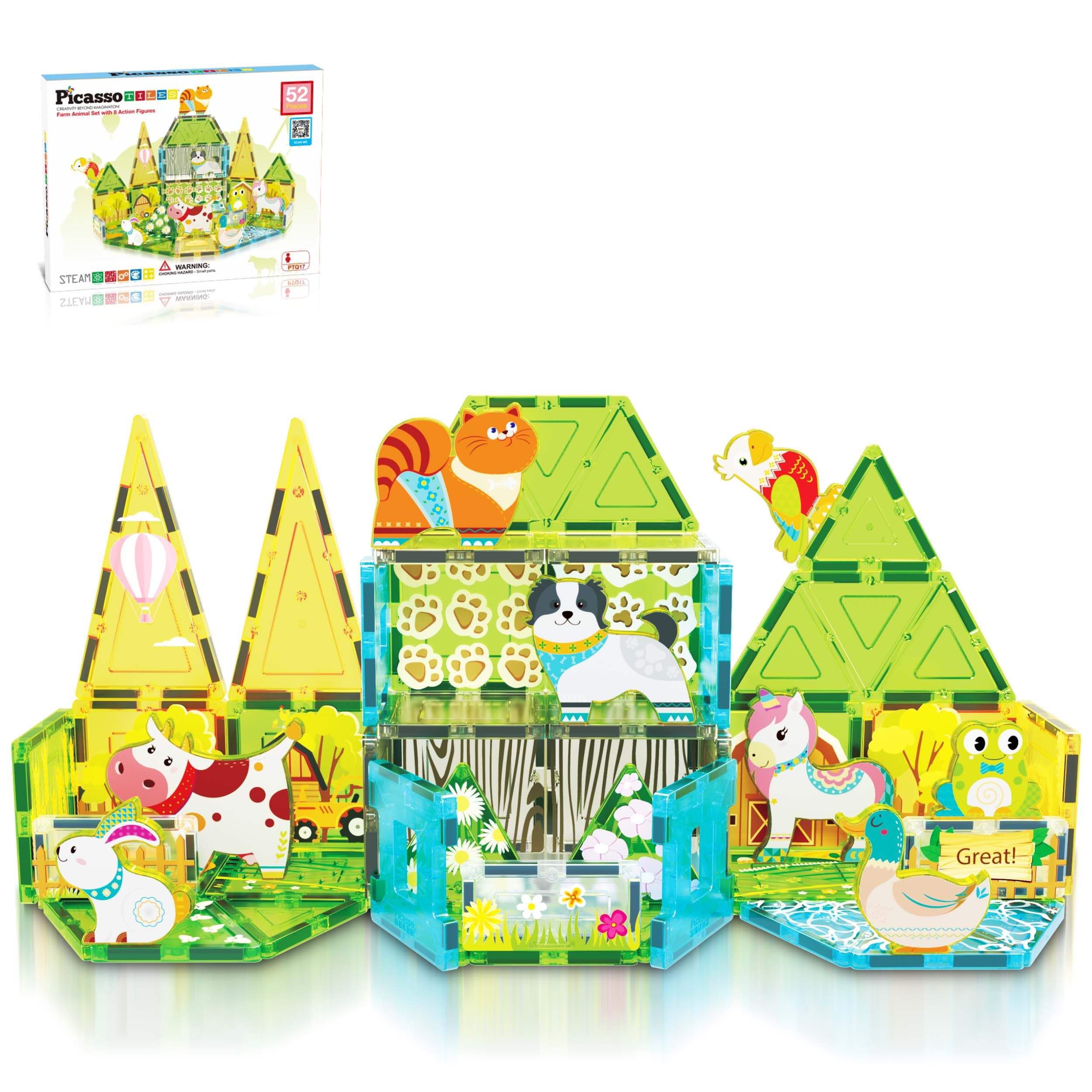Foto 2 pulgar | Juego De Juguetes Con Bloques De Construcción Picassotiles Farm Animal Con 8 Figuras - Venta Internacional.