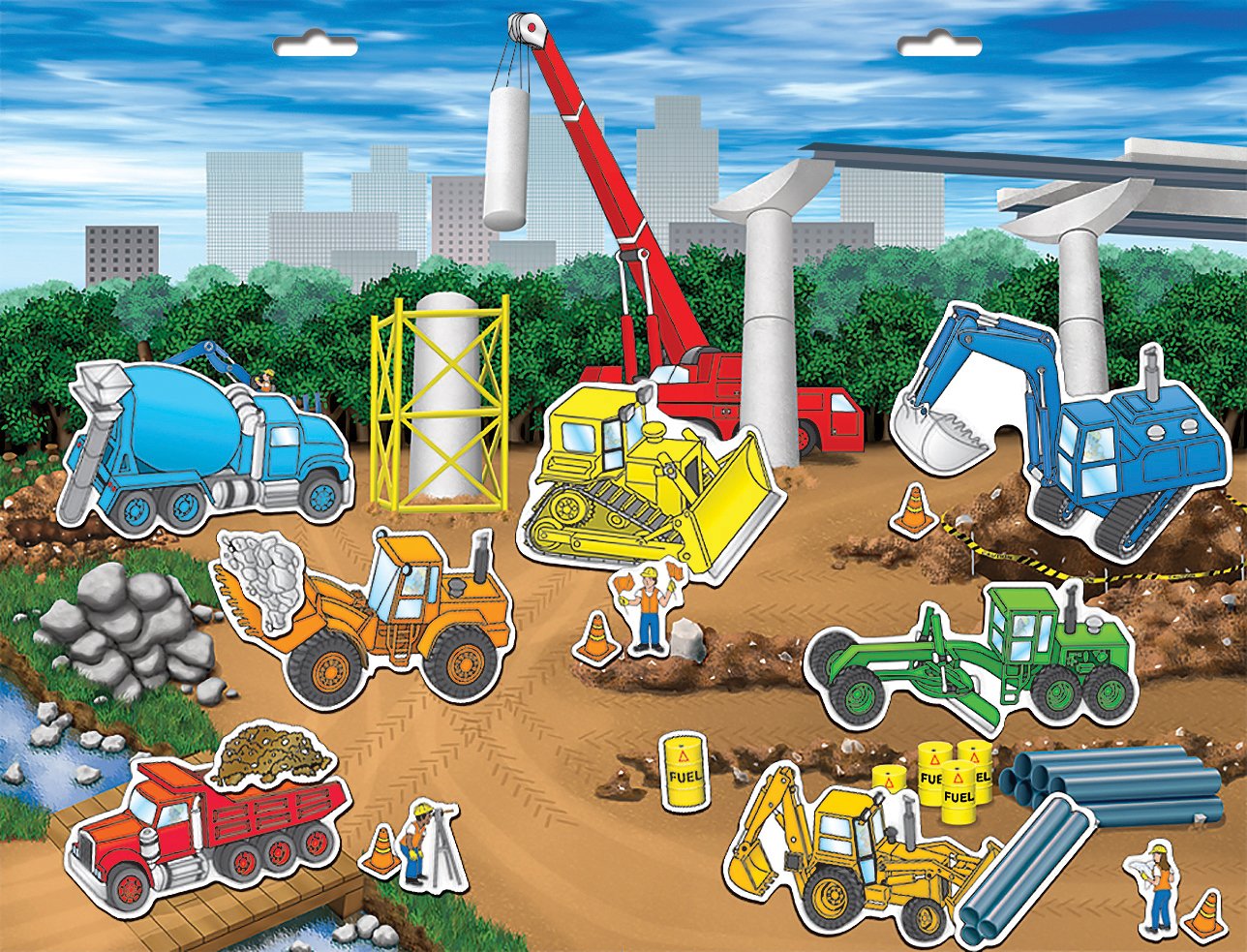 Foto 3 pulgar | Magnetic Playset Playmonster Create-a-scene Construction Scene - Venta Internacional.
