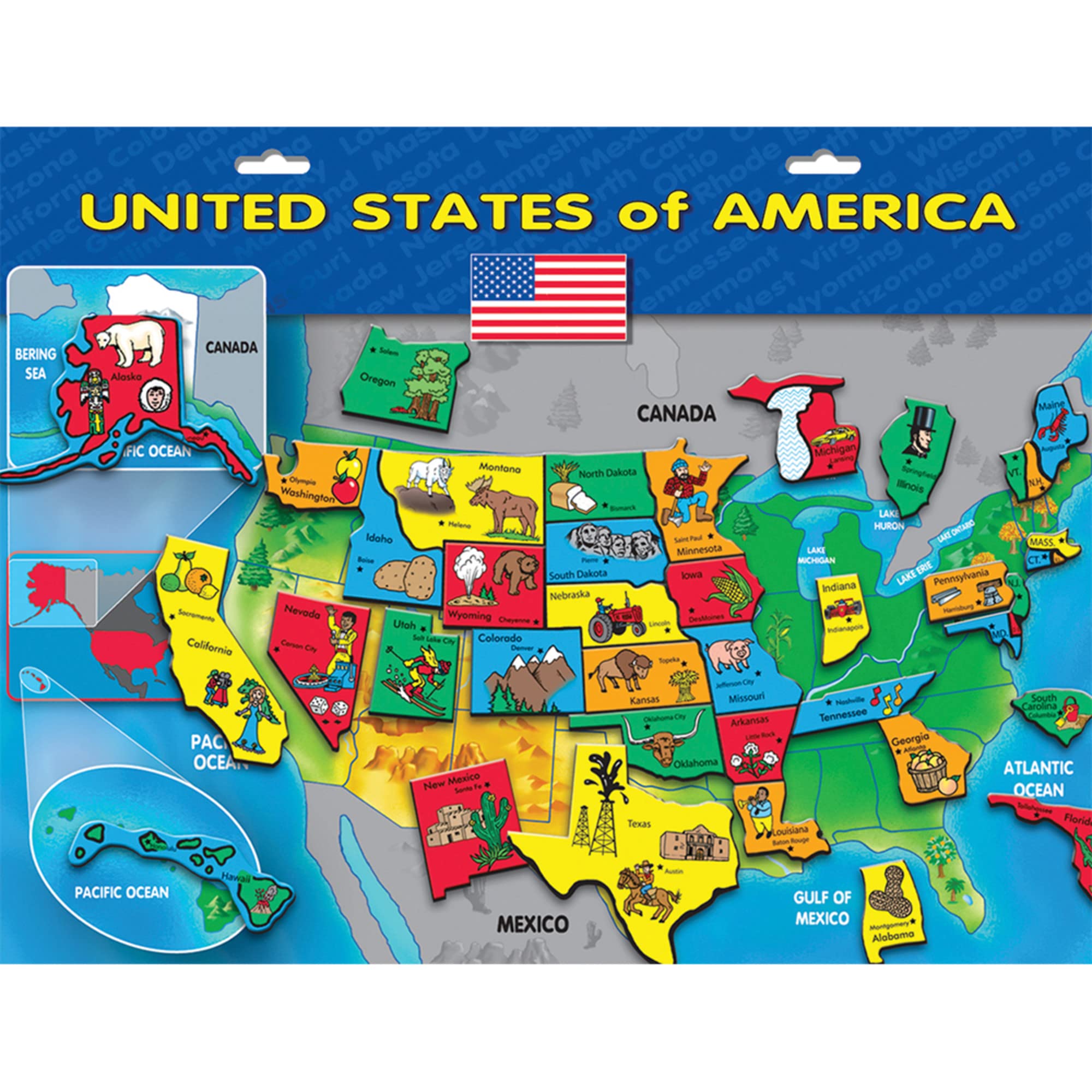 Foto 3 pulgar | Magnetic Playset Playmonster Create-a-scene Usa Puzzle 3+ - Venta Internacional.