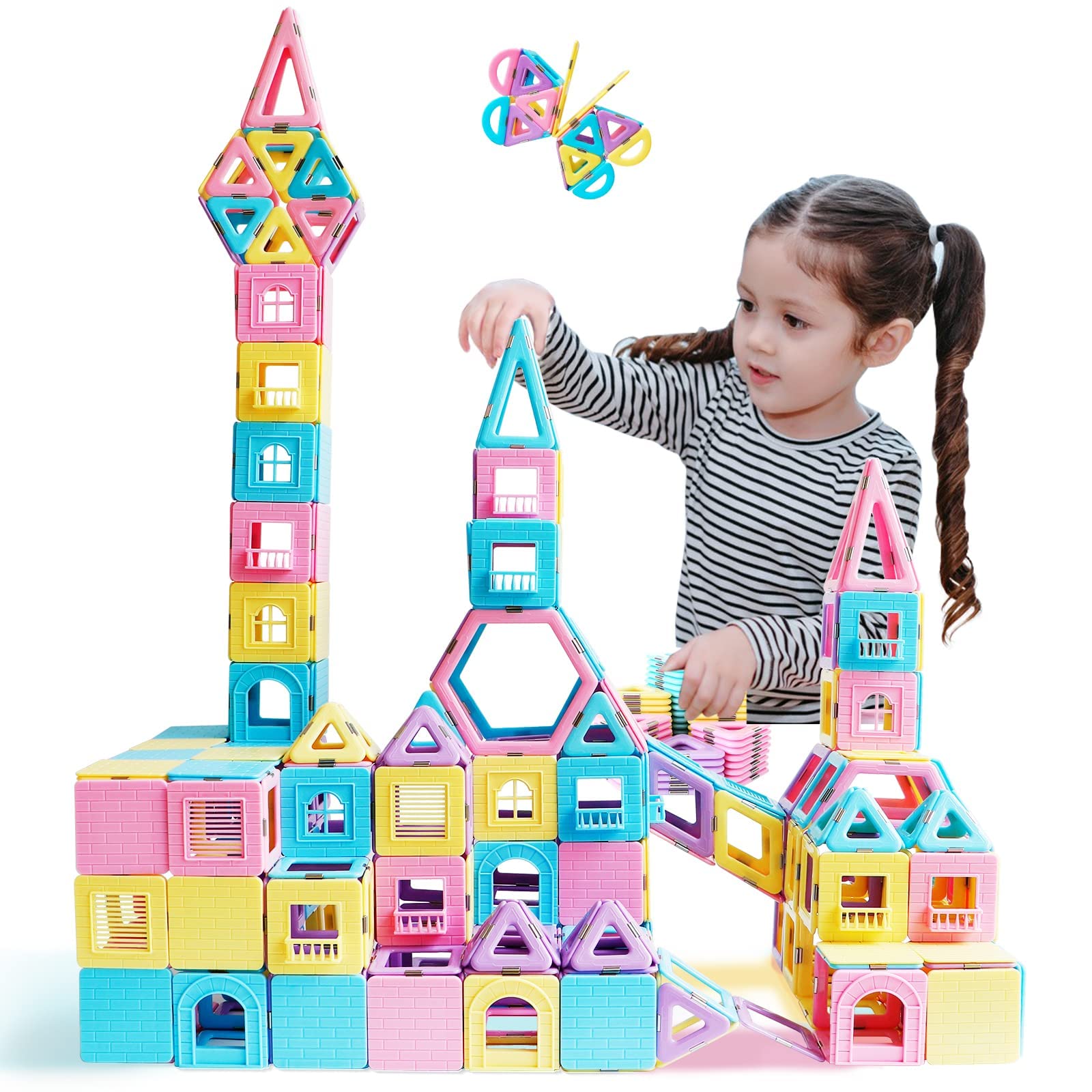 Foto 1 | Juego De Bloques De Construcción Magnetic Tiles Magblock De 156 Piezas Para Niños - Venta Internacional.