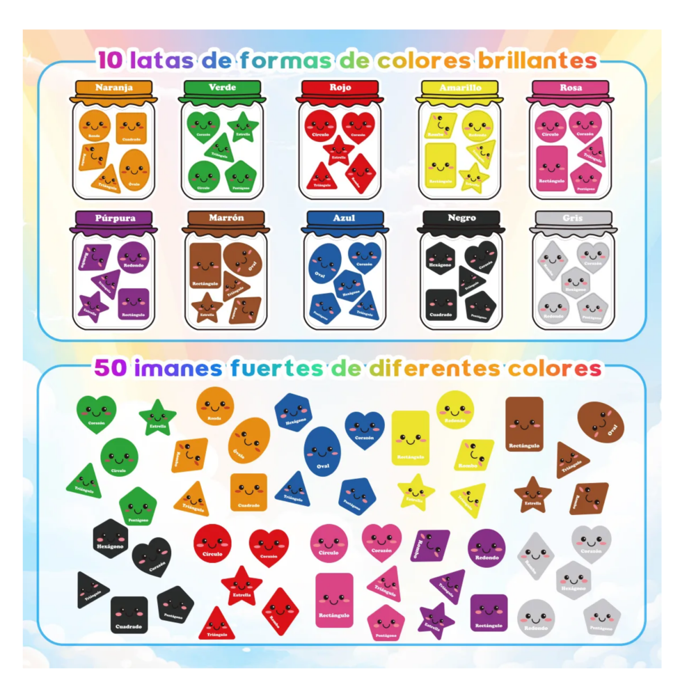 Foto 6 pulgar | Juego De 10 Paquetes De Clasificación Magnética Belug, Colores