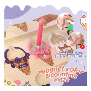 Foto 4 | Laberinto Magnético De Colores Y Números Belug Cafe Colores