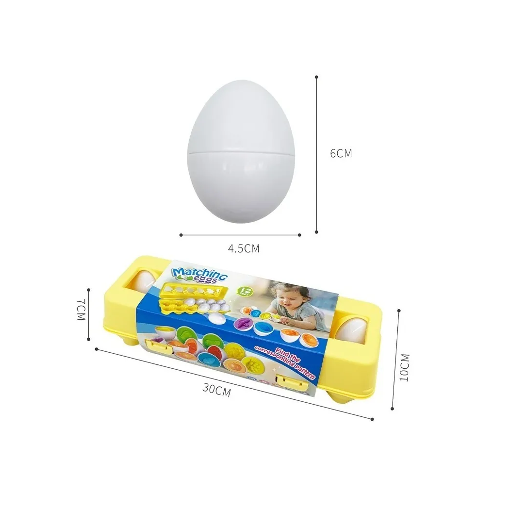Foto 2 | Juego Didáctico Educativo Matching 12 Huevos de Colores y Números