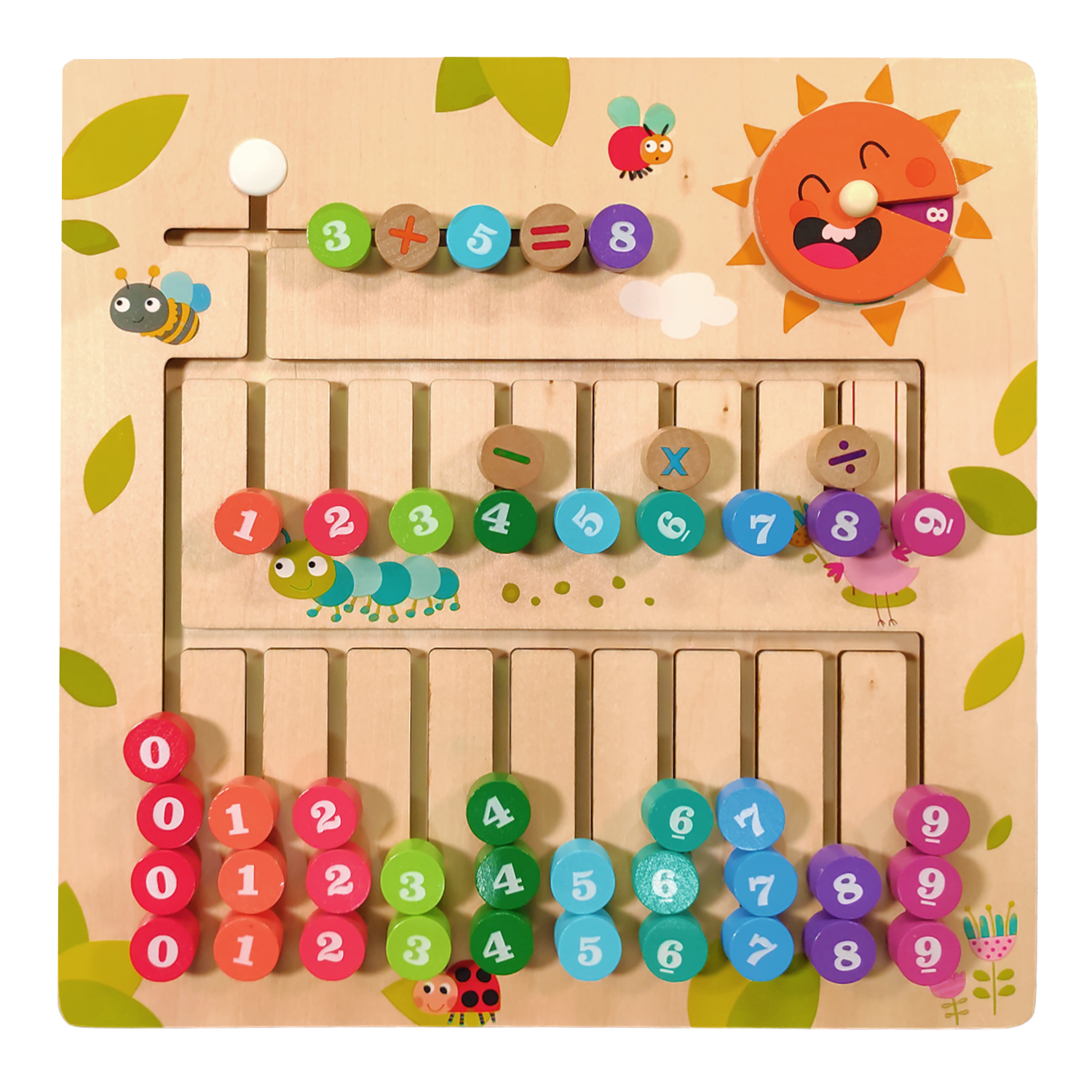 Tablero De Operaciones Matemáticas Yuff! Montessori Juguete De Madera