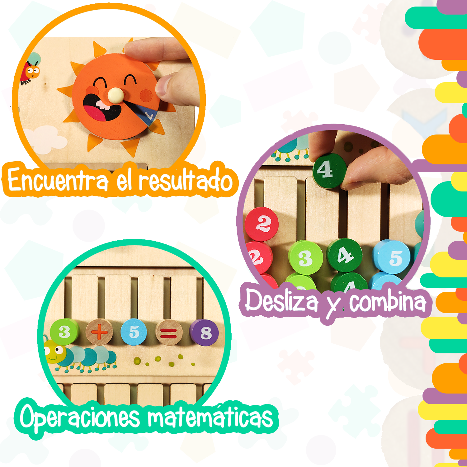 Foto 4 pulgar | Tablero De Operaciones Matemáticas Yuff! Montessori Juguete De Madera